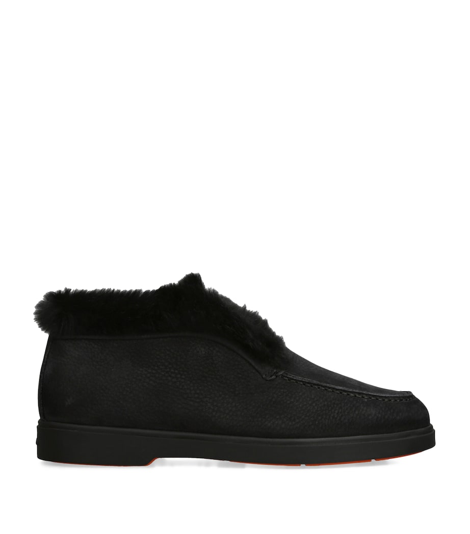 Suede Hadeel Ankle Boots BLACK Image 1