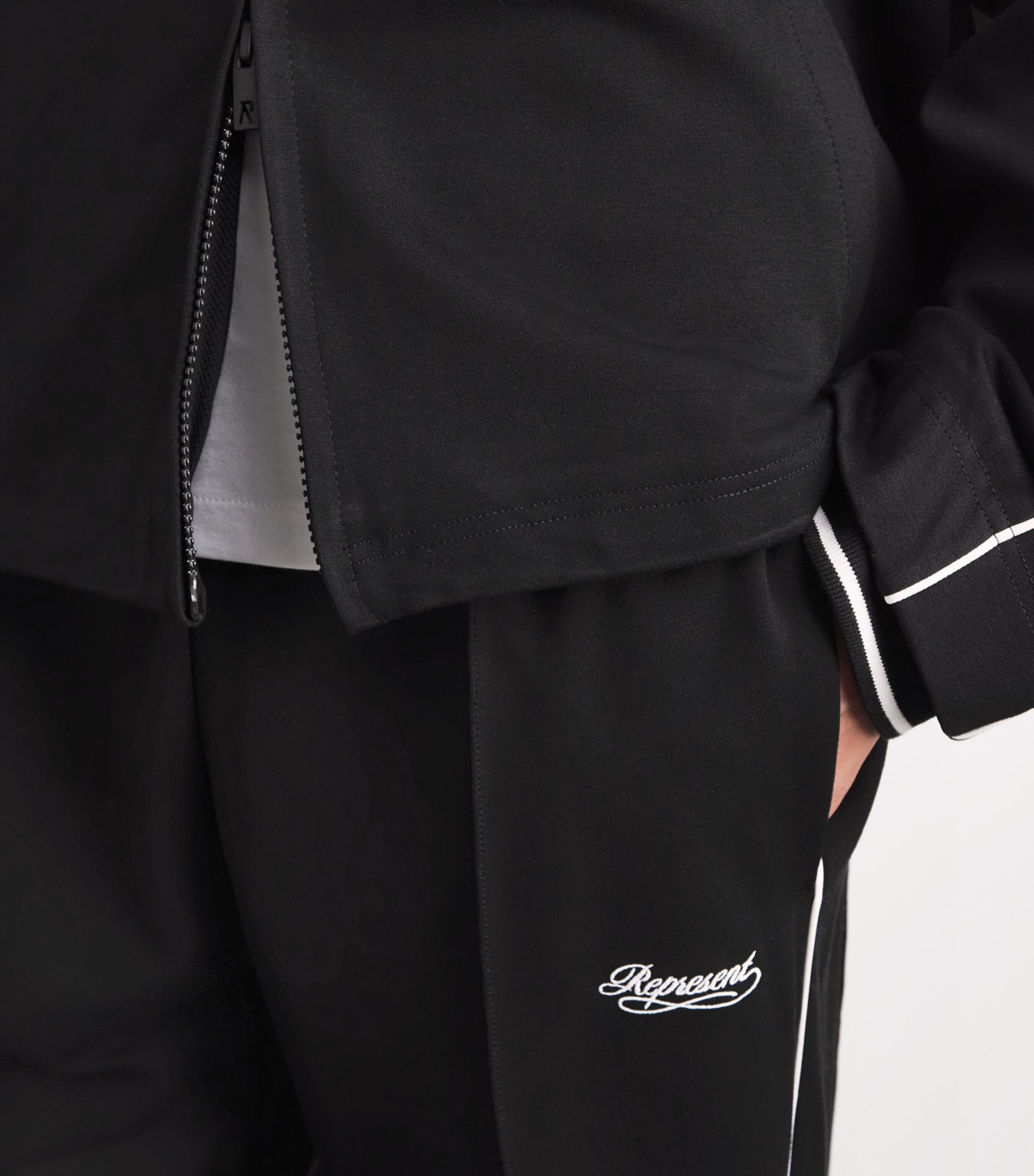 Represent Mens Piping Logo Sweatpants Black Image 3