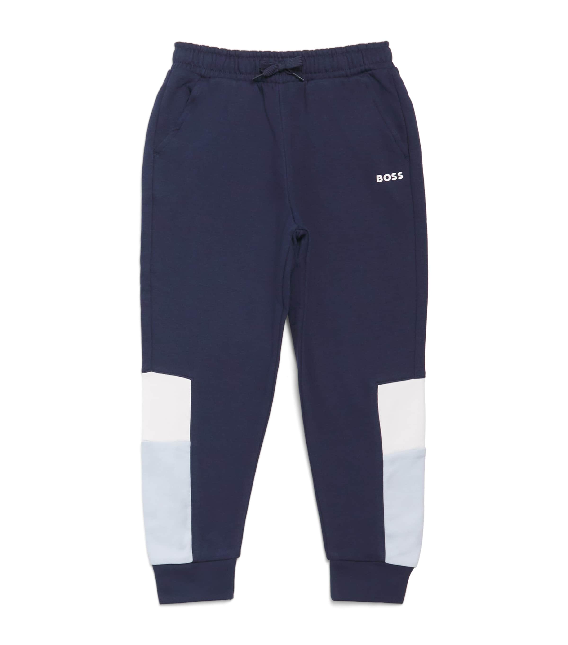 Bosswear Colour-block Logo Sweatpants In Blue