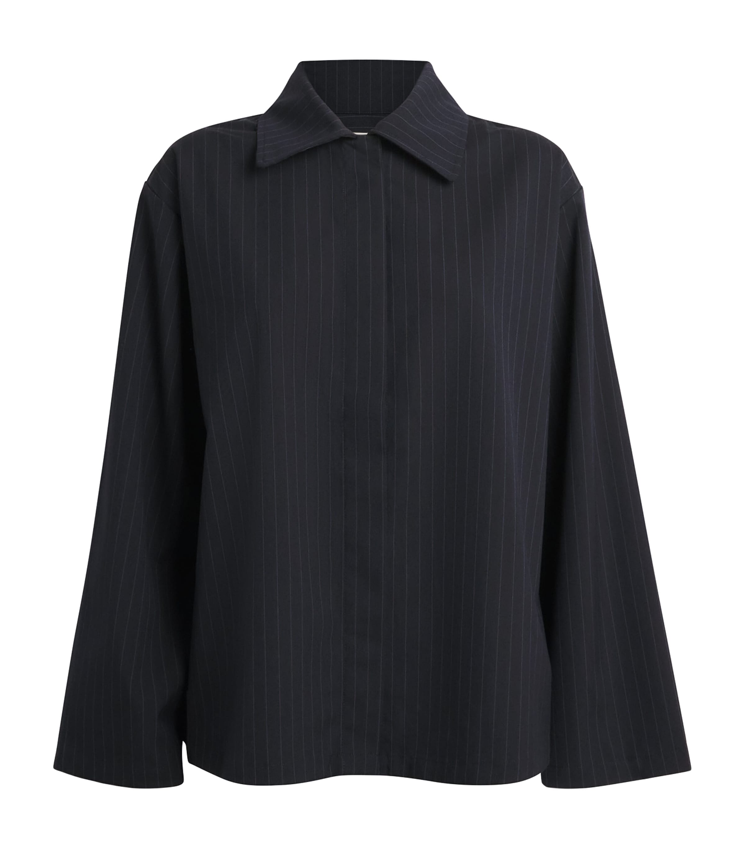 Stylein Pinstripe Brenly Shirt In Black