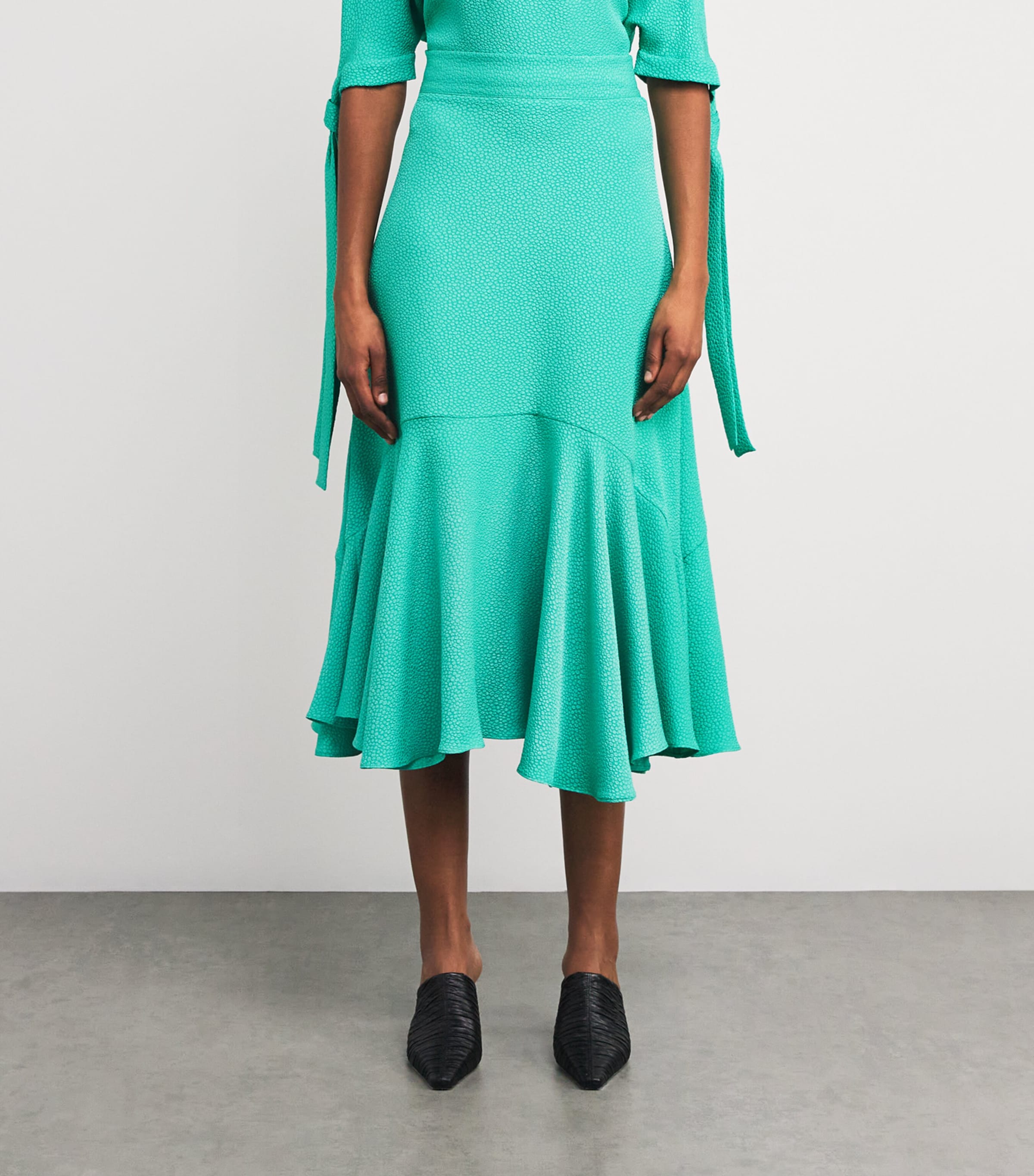 Edeline Lee Womens Hannah Midi Skirt Grn Image 3