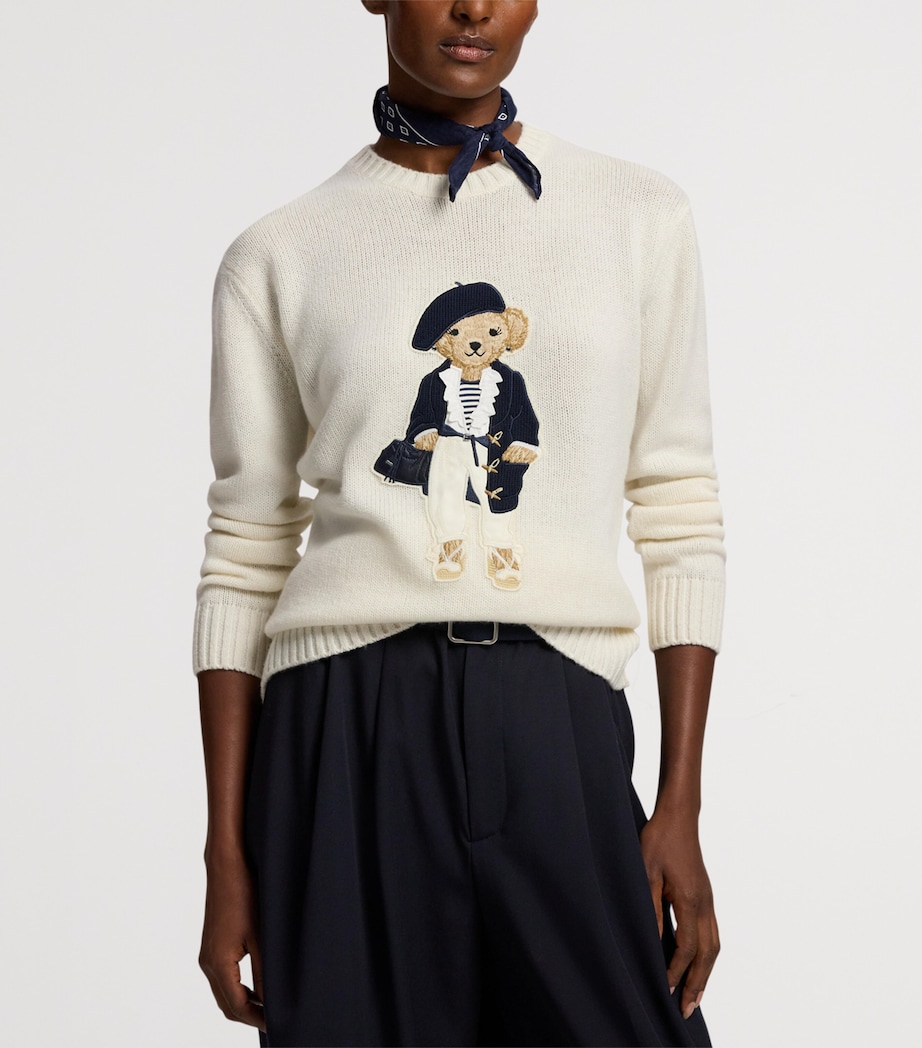 Cashmere Polo Bear Sweater NATURAL-101 Image 9