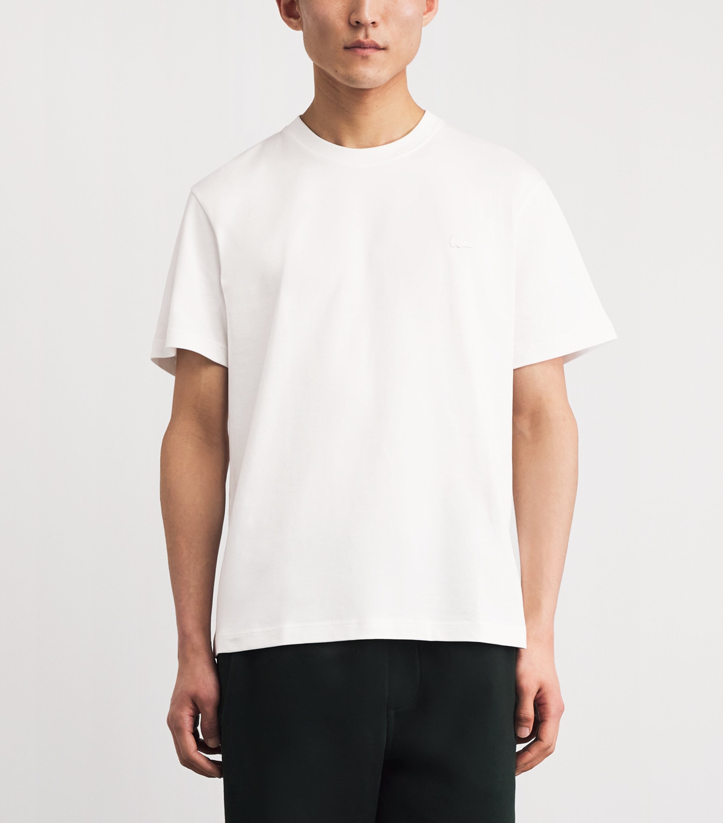 Lacoste Mens Cotton Tennis Print T-Shirt White Image 4