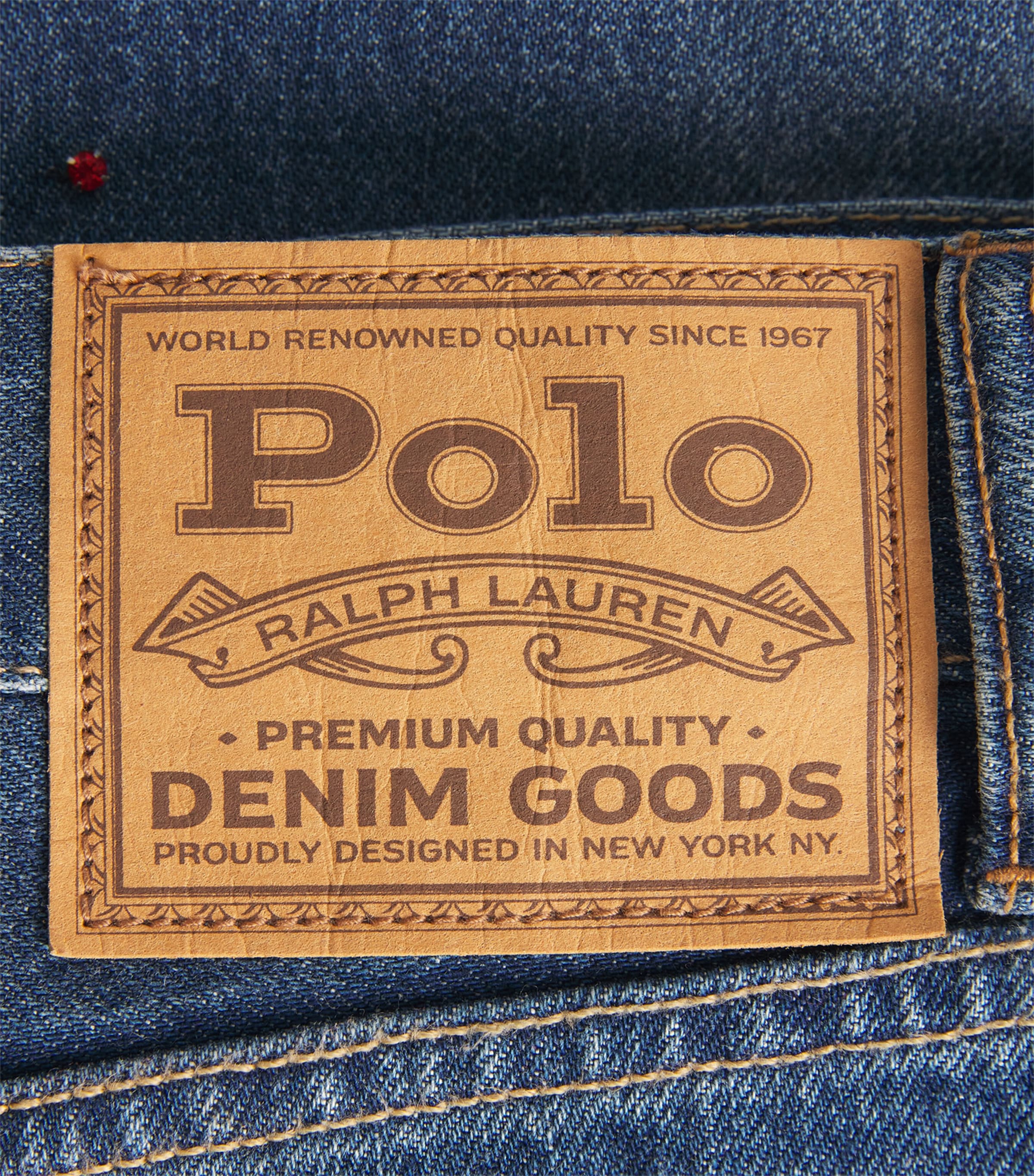 Polo Ralph Lauren Womens Embellished Relaxed Straight Jeans Lugo Wash Image 5