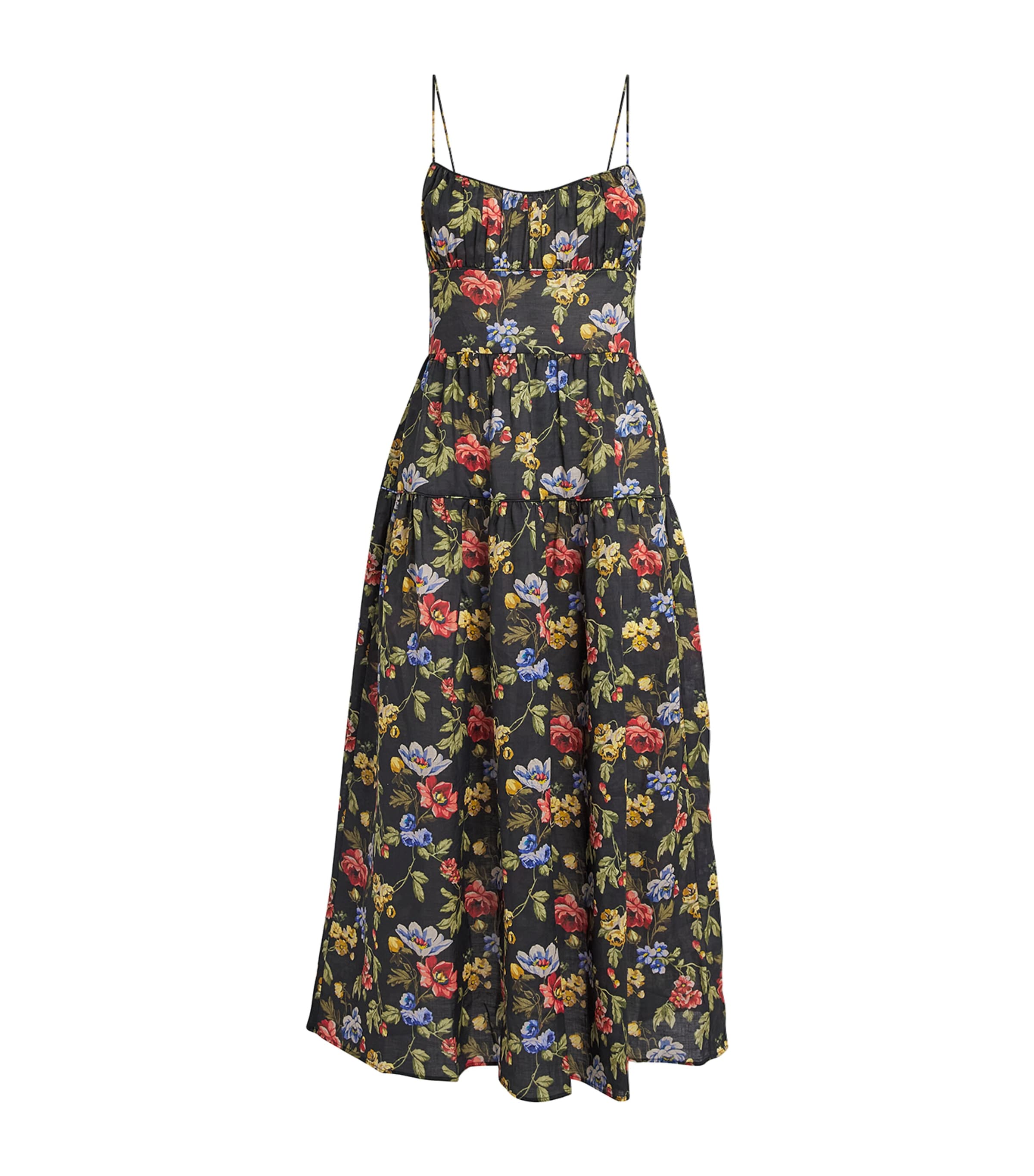 Doen Ramie Floral Benoit Midi Dress