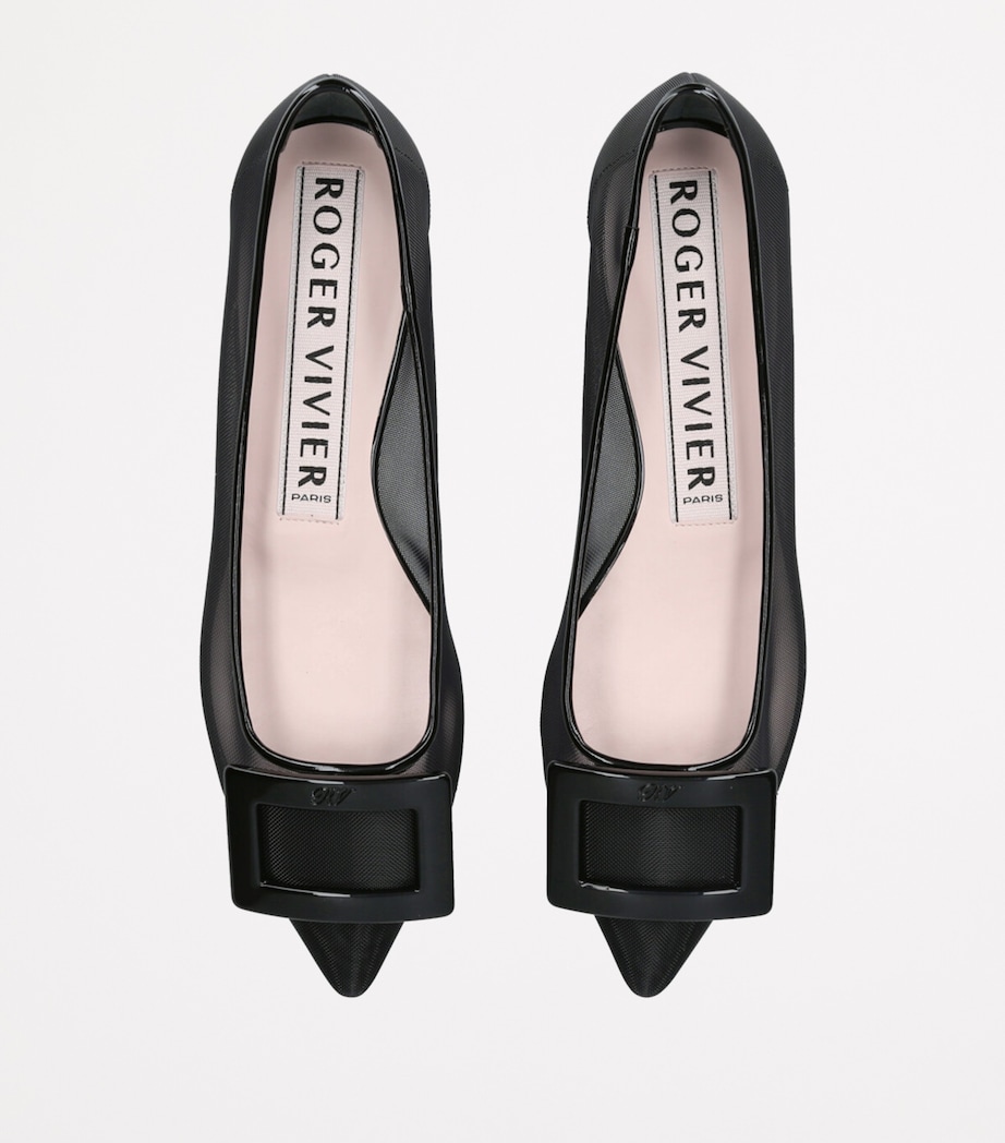 Net Gommettine Ballet Flats BLACK Image 4