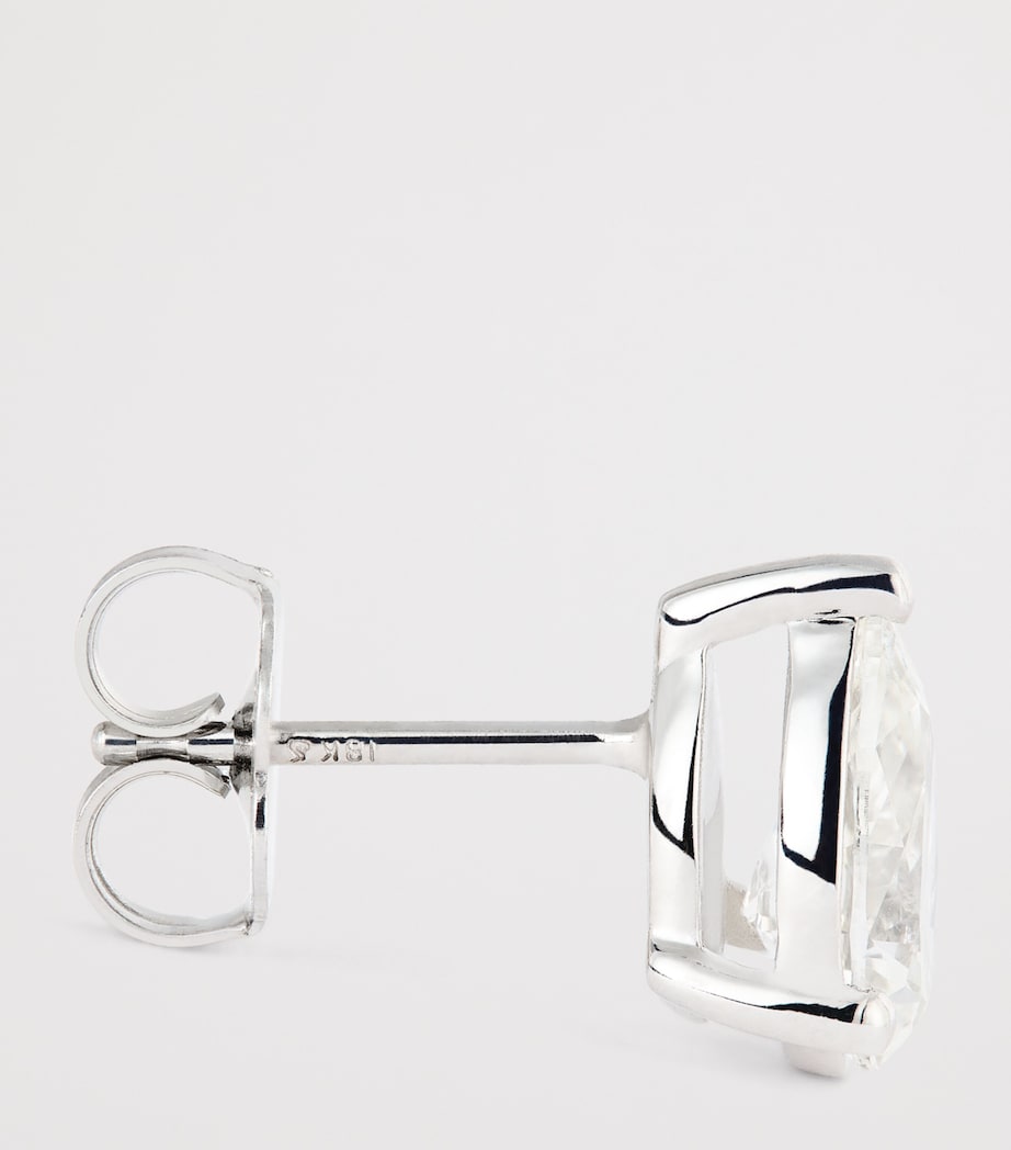 White Gold and Diamond Pear Stud Earrings (1.50ctw) WHITE GOLD Image 3