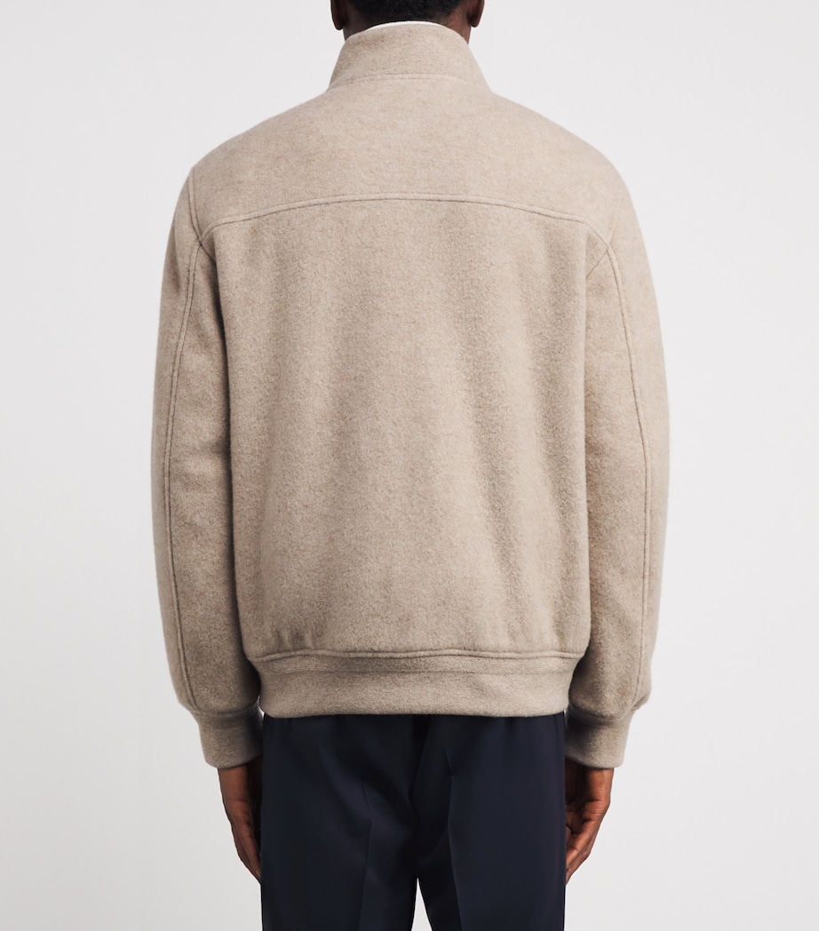 Cashmere Fleece Collared Jacket TRUFFLE MELANGE Image 4