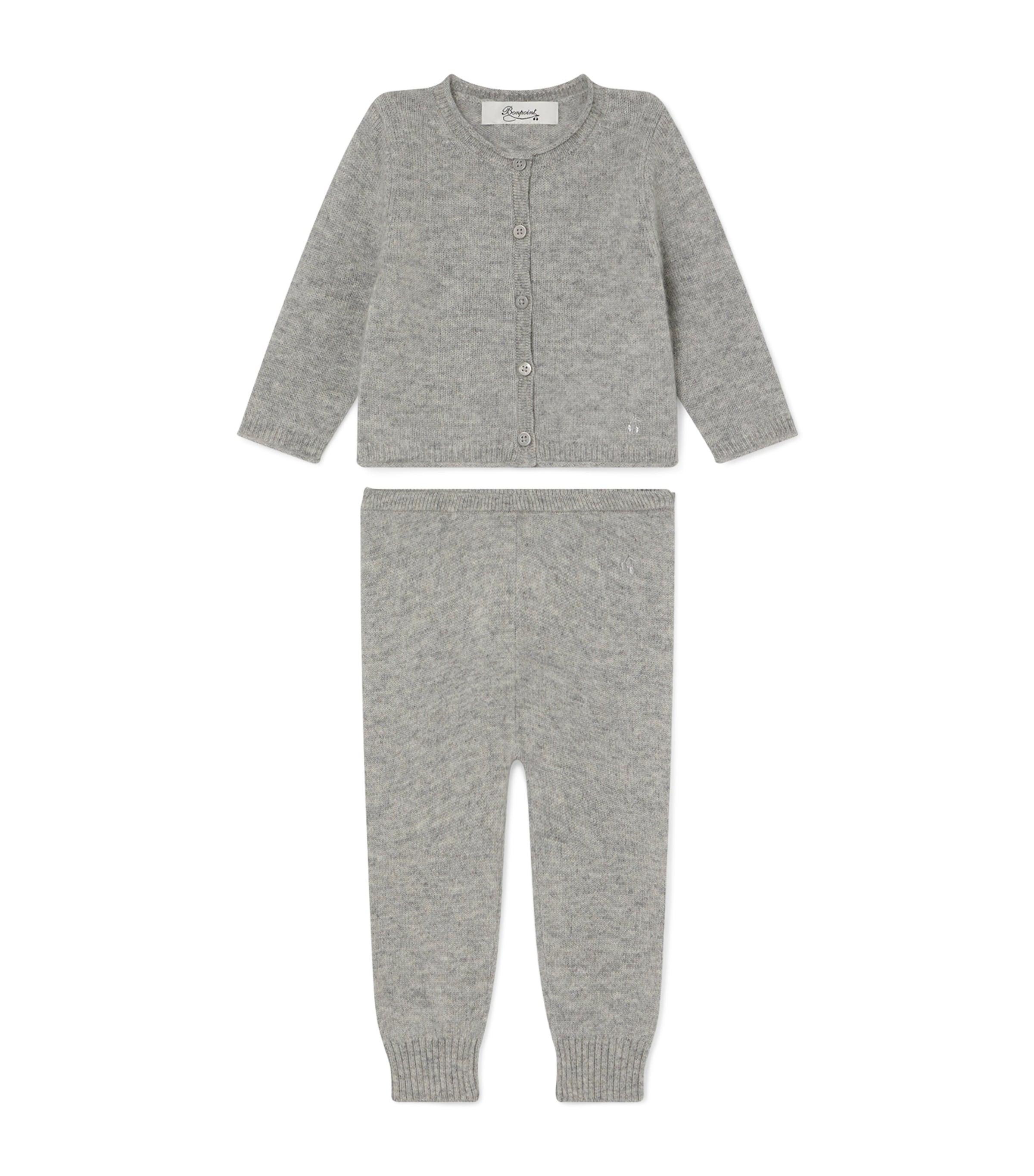 Bonpoint Kids' Cashmere Cardigan In Gray