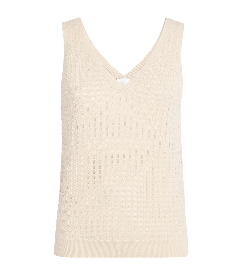 Eleventy Womens Wool Tank Top Beige Image 1