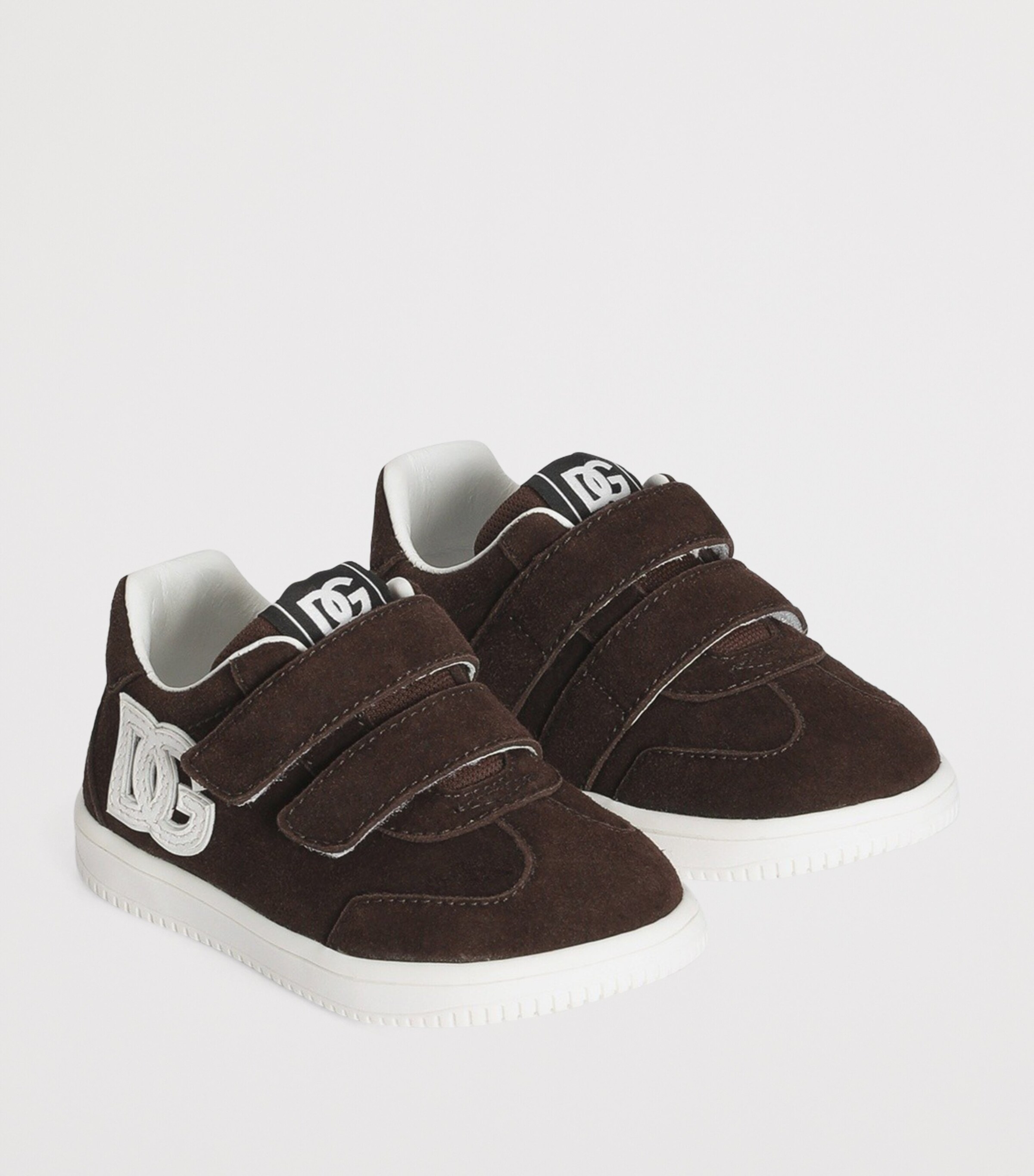 Dolce&Gabbana Kids Suede Logo Velcro Sneakers Ebon Image 2