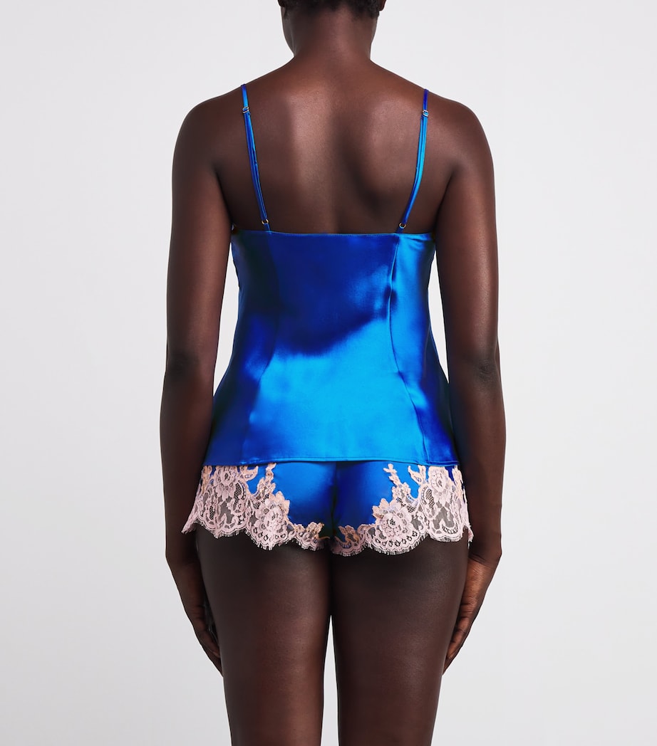 Silk Lace-Trim Bénédicte Cami Top 3476 CELE/LILA Image 4