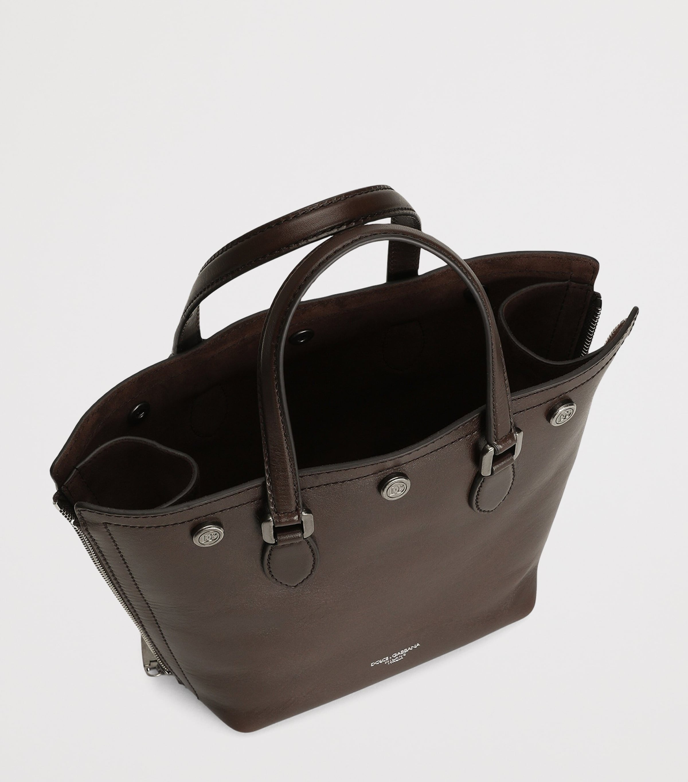 Leather Atene Tote Bag 80178-MAROON Image 5