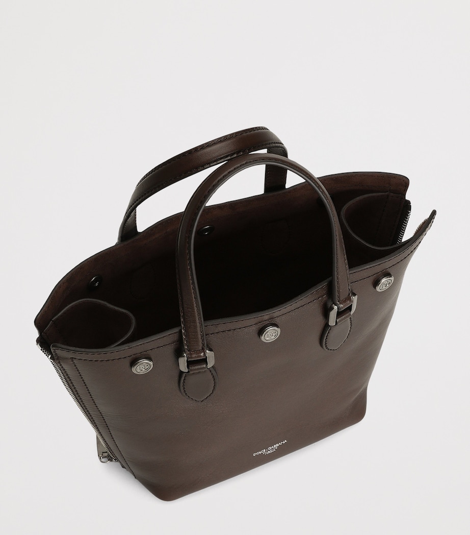 Leather Atene Tote Bag 80178-MAROON Image 5