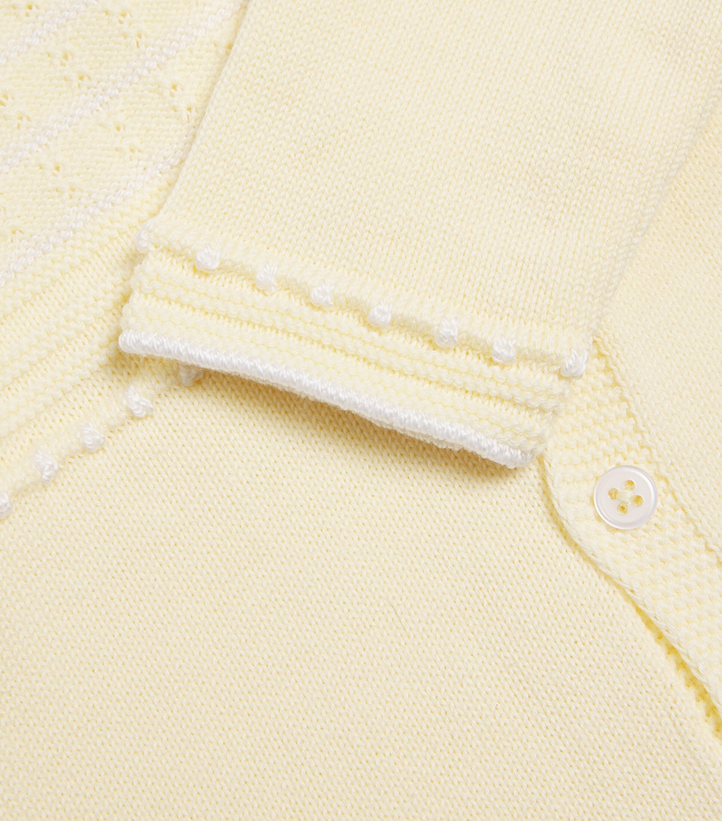 Cotton Knitted Albor All-In-One (0-12 Months) 0501 H82 YELLOW/WHT Image 3
