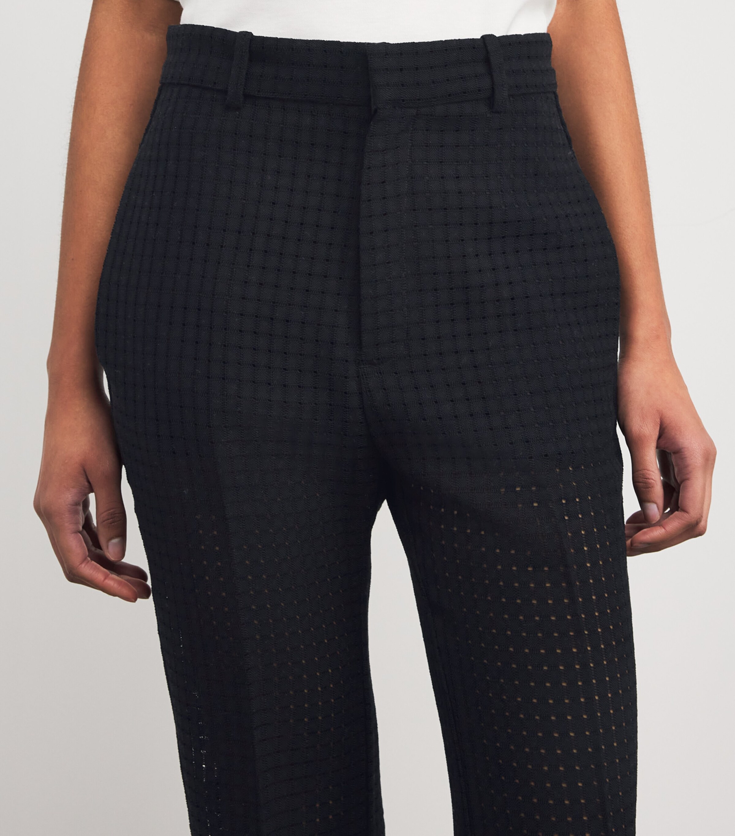 Organic Cotton Credo Straight Trousers 0999 BLACK Image 6