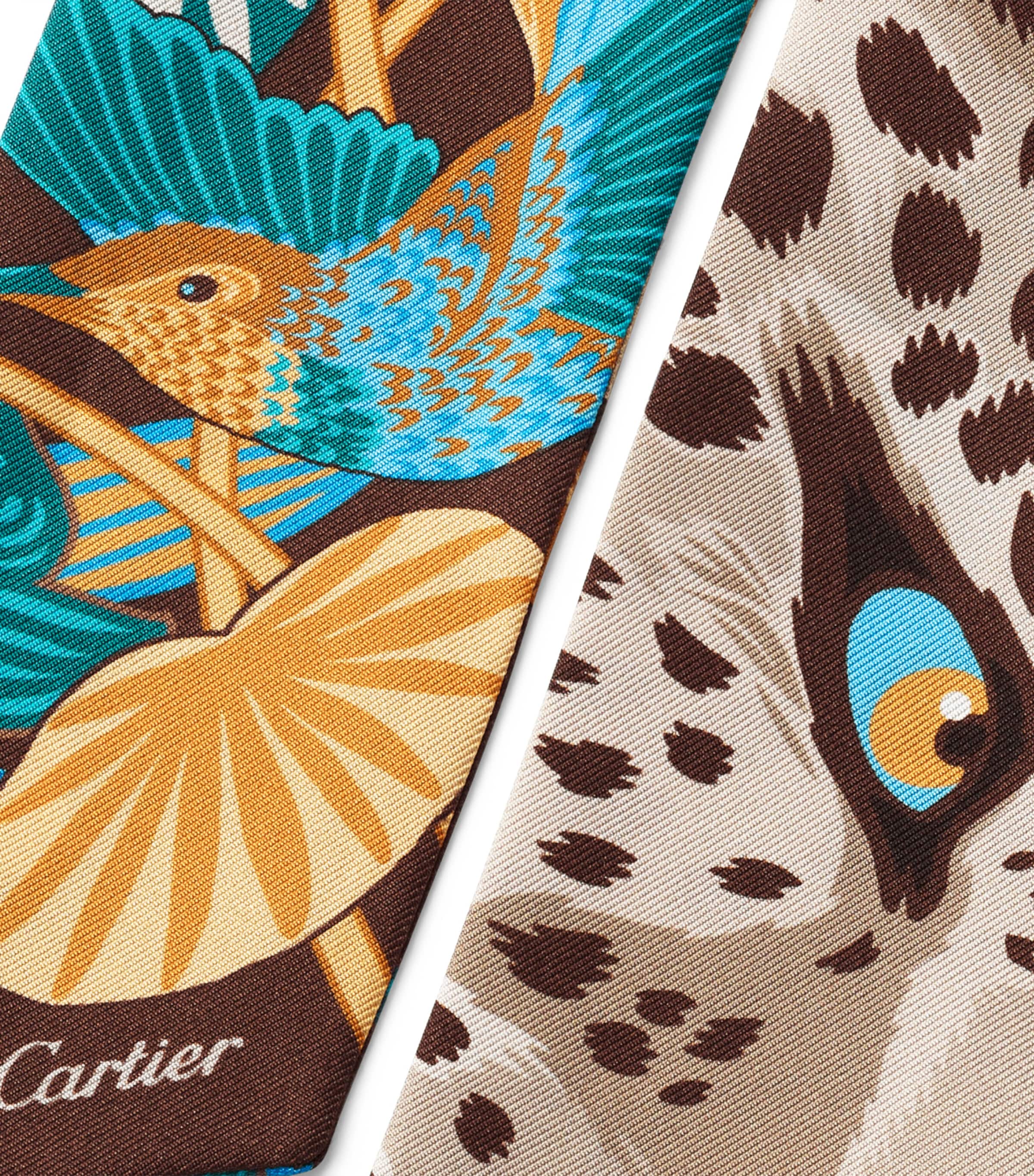 Silk Panthère Jungle Scarf BEIGE Image 5