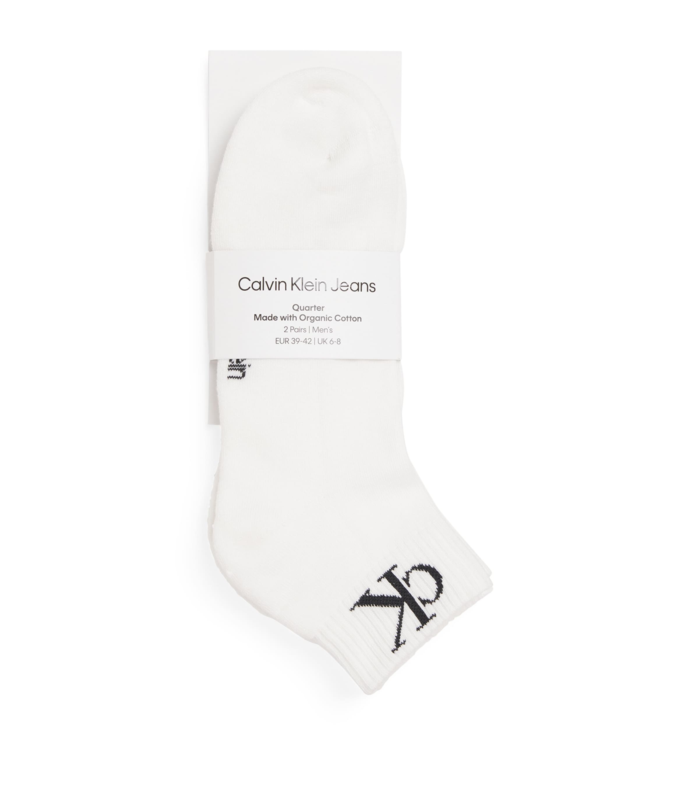 Cotton-Blend Quarter Socks (Pack of 2) 002 WHITE Image 1