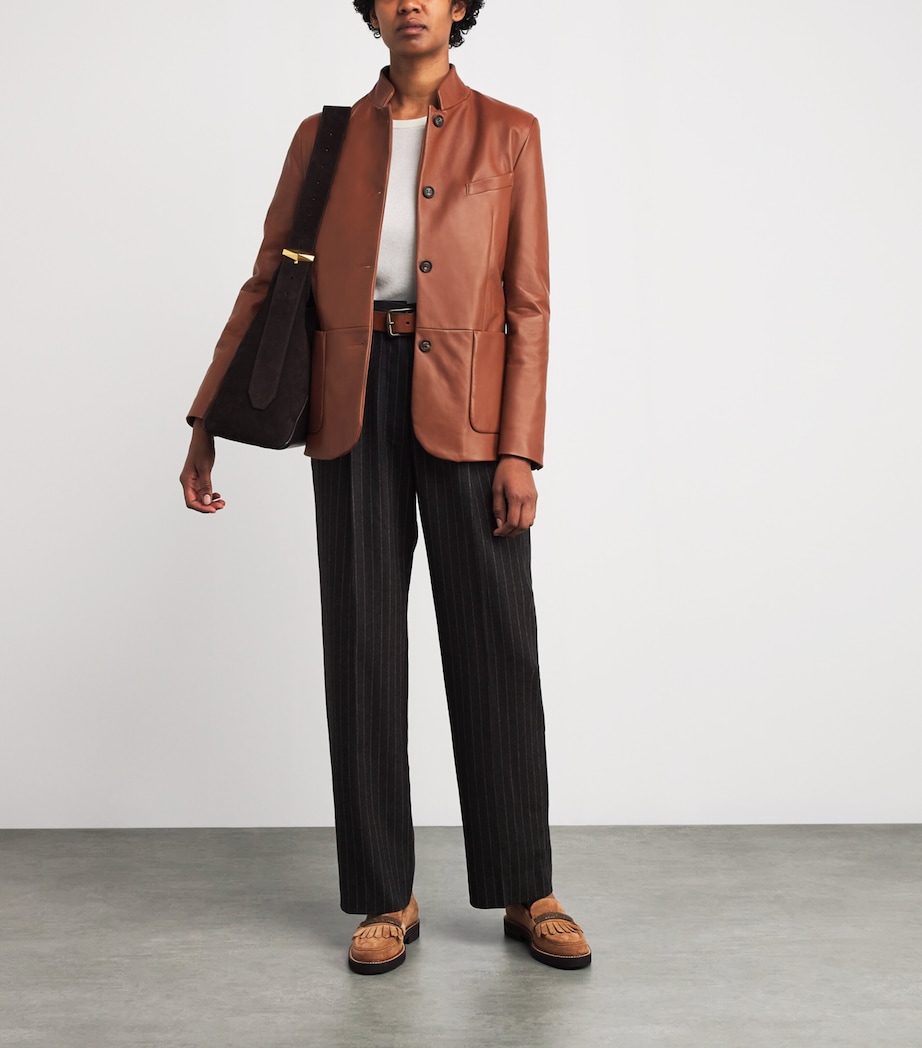 Suede Embellished Loafers VISONE Image 6