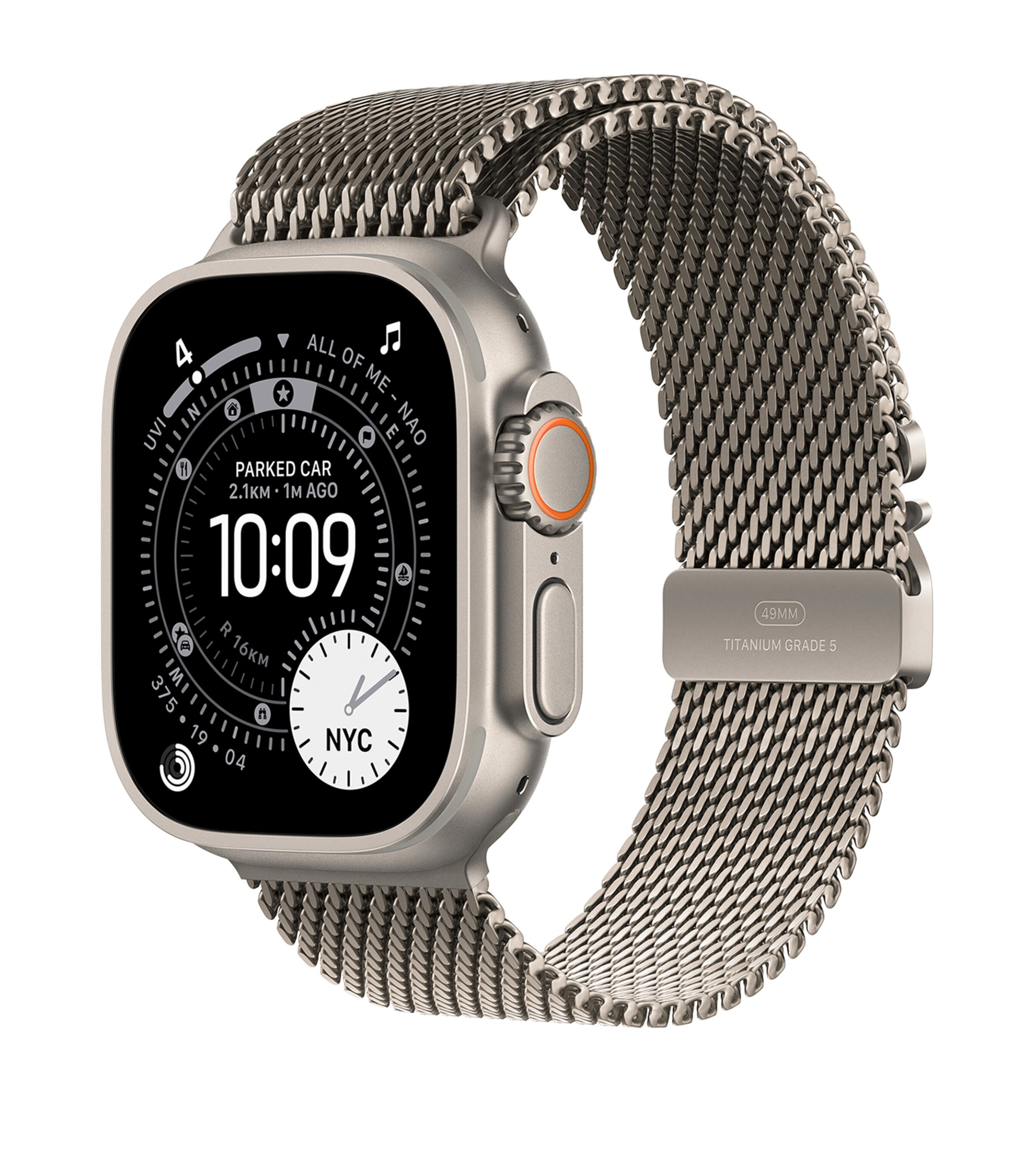 Apple Watch Ultra 3 - Natural with Titanium Milanese Loop, 49mm, Small NATURAL Image 2