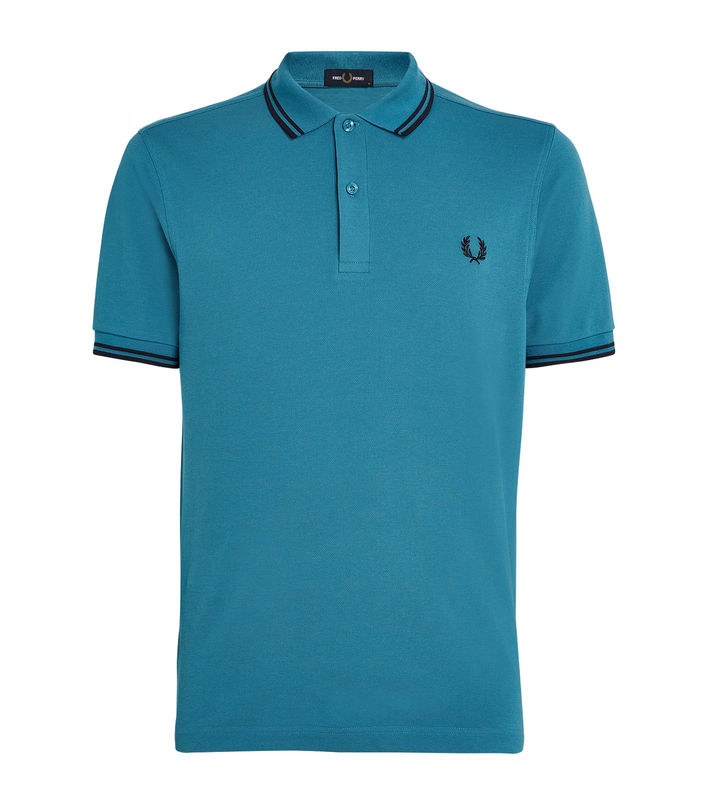 Shop Fred Perry Twin Tipped Polo Shirt In Blue