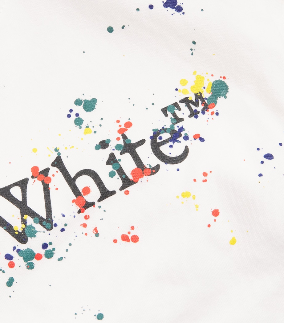 Cotton Bookish Splat Logo T-Shirt (4-12 Years) 110WHITE-BLACK Image 3