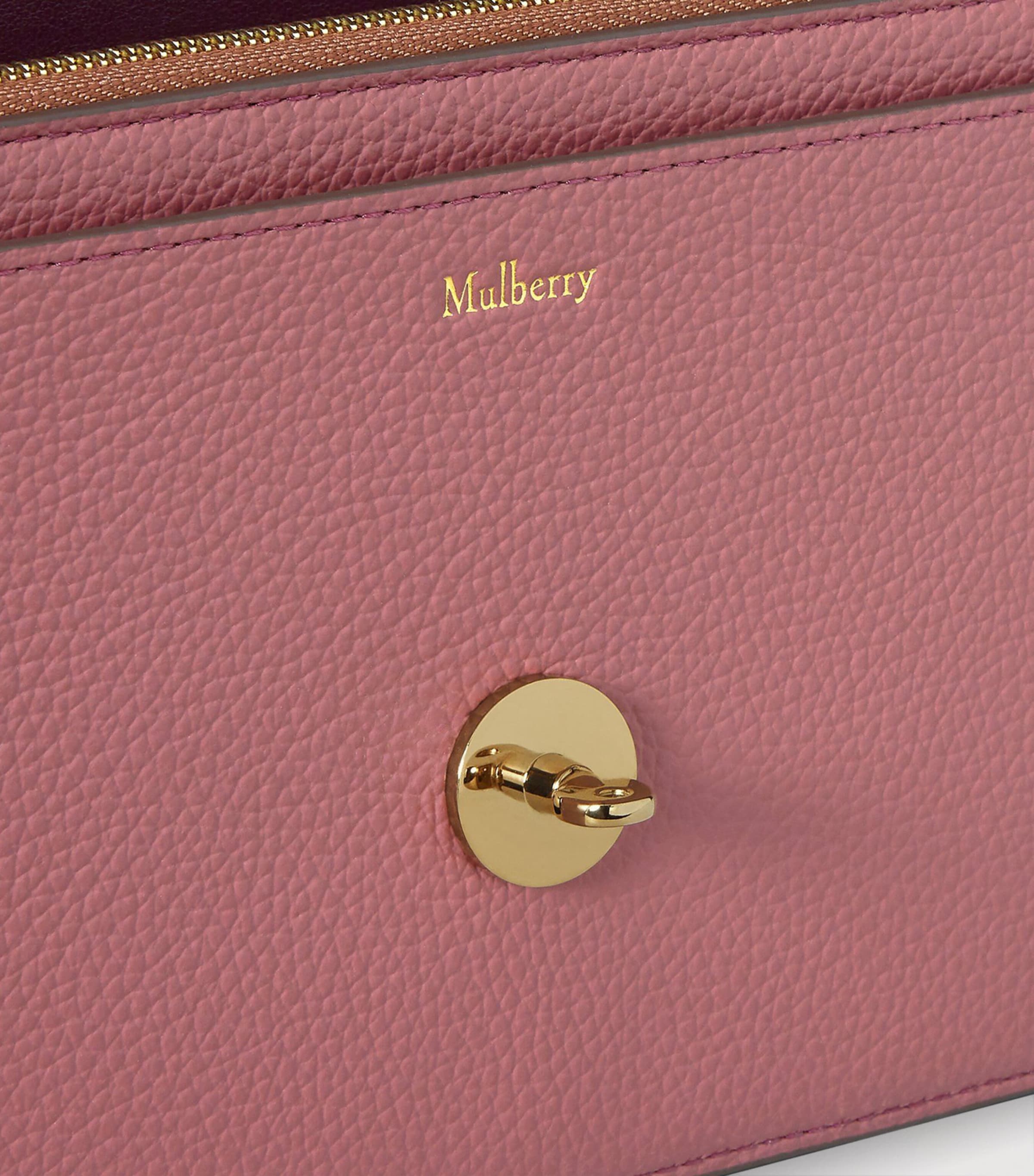 Mulberry Small Darley Clutch Bag Pink Scrumpy Image 5