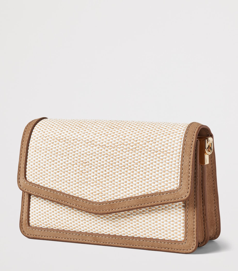 Aspinal Of London Raffia Eliza Clutch Bag Ivory Image 4