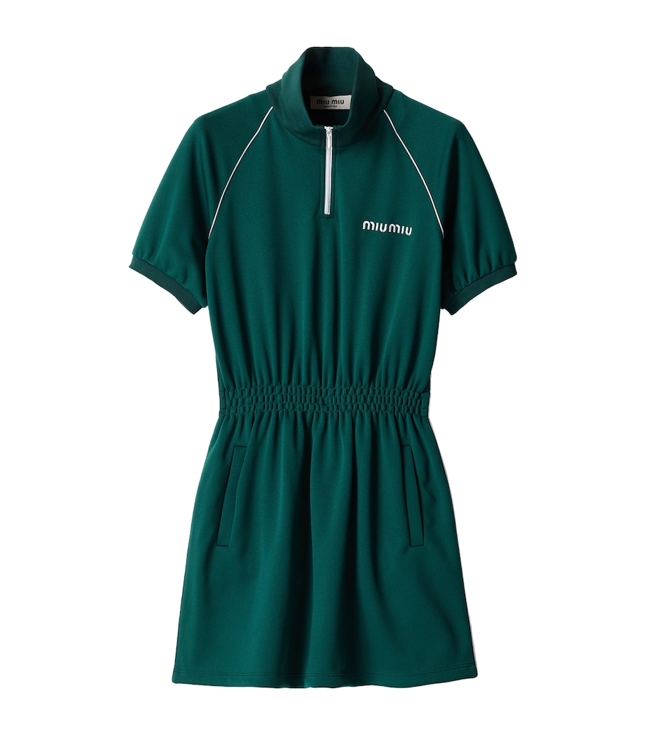 Miu Miu Womens Technical Jersey Mini Dress Image 1