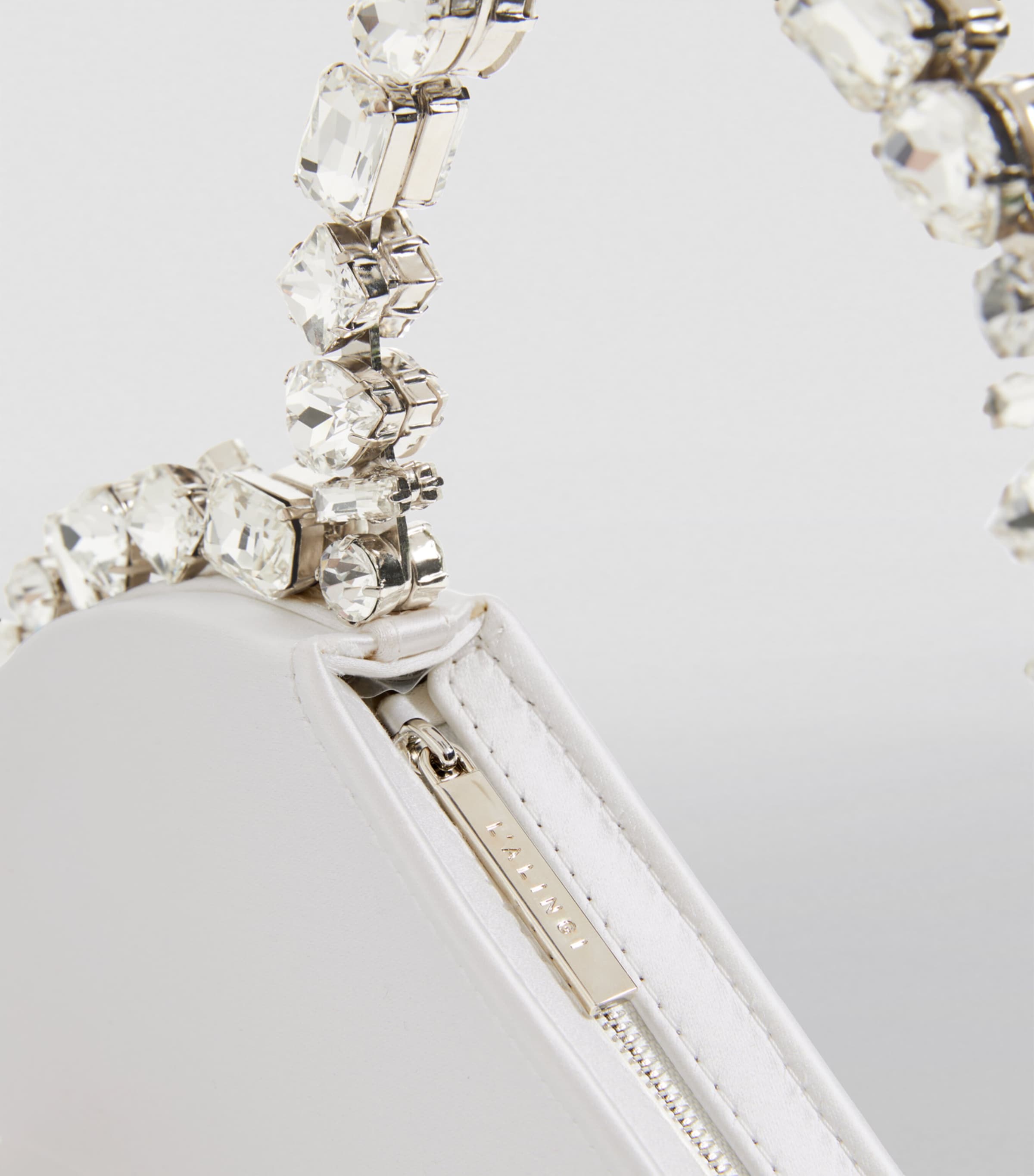 L'Alingi Embellished Taliya Love Clutch Bag White Image 5