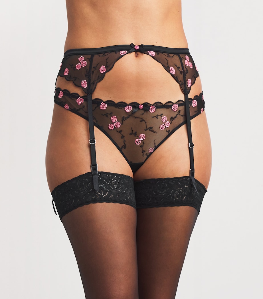 Rose and Vine Thong 0100 BLACK Image 2