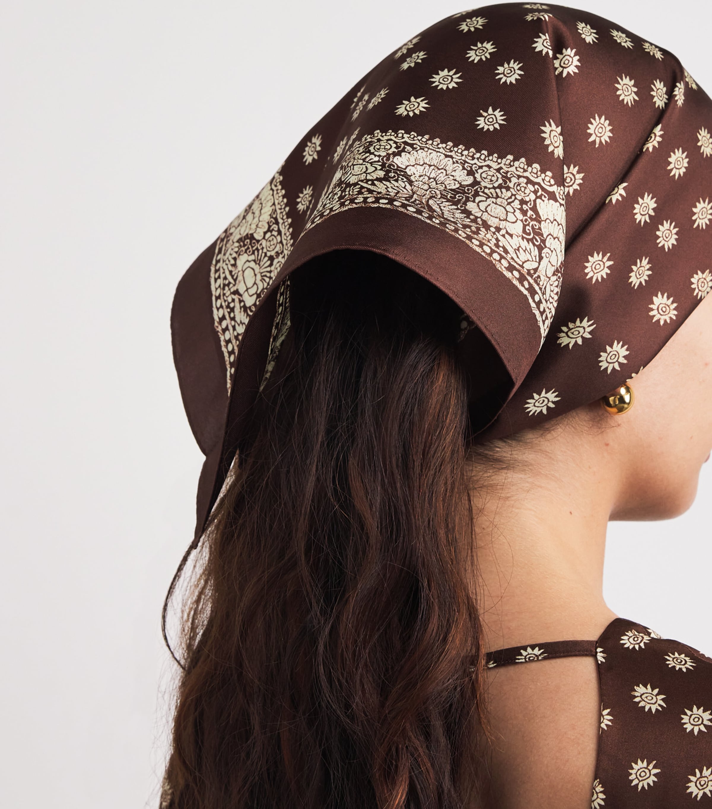 Claudie Pierlot Printed Headscarf Brown Image 2