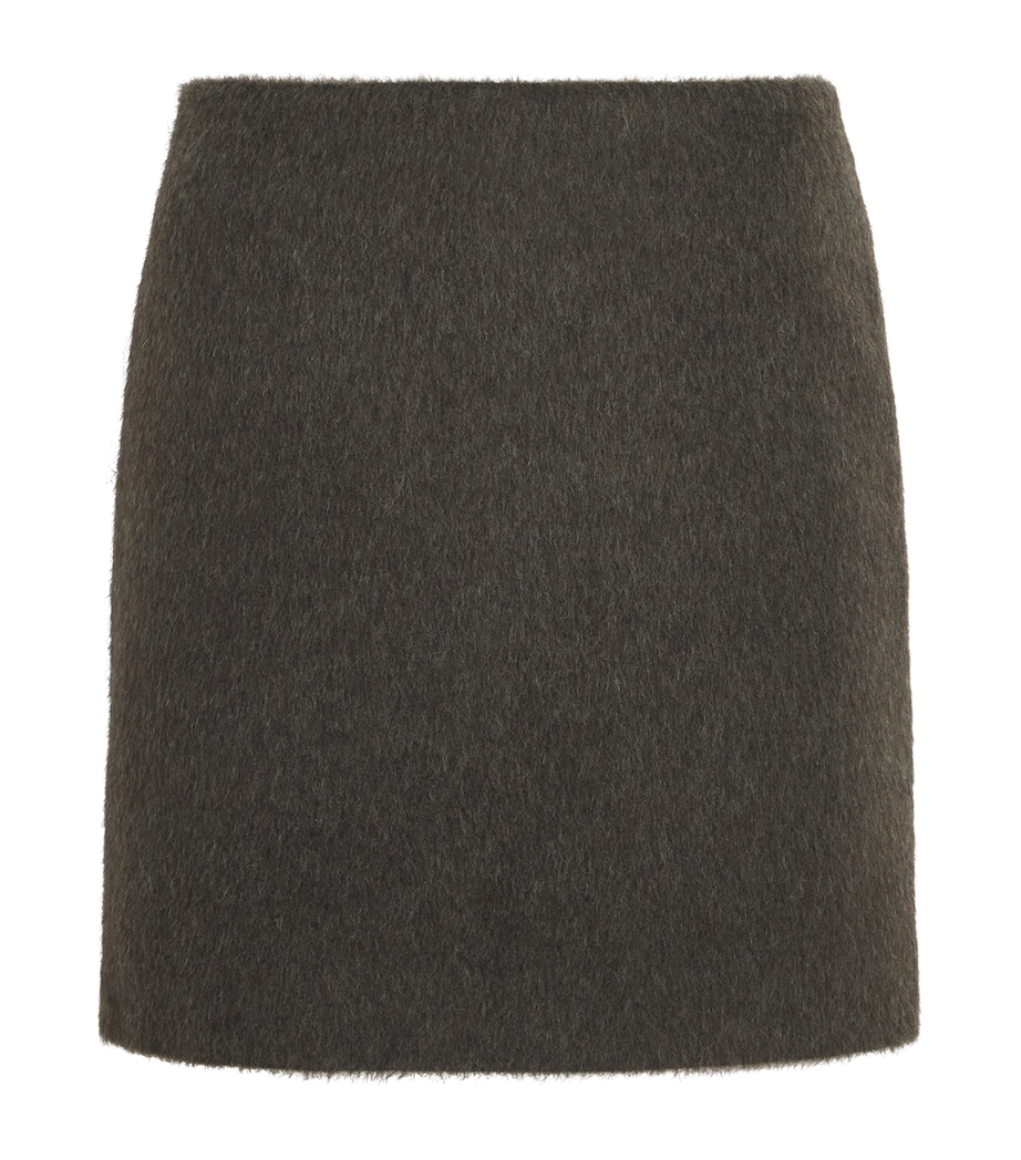 Mohair-Wool-Blend Coci Mini Skirt V005 DARK GREEN Image 1