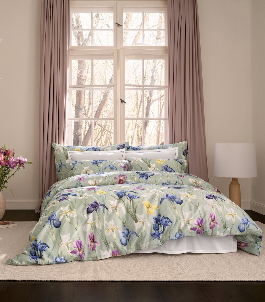 Schlossberg Cotton Charlotte Super King Flat Sheet (280cm x 290cm) Vert Image 2