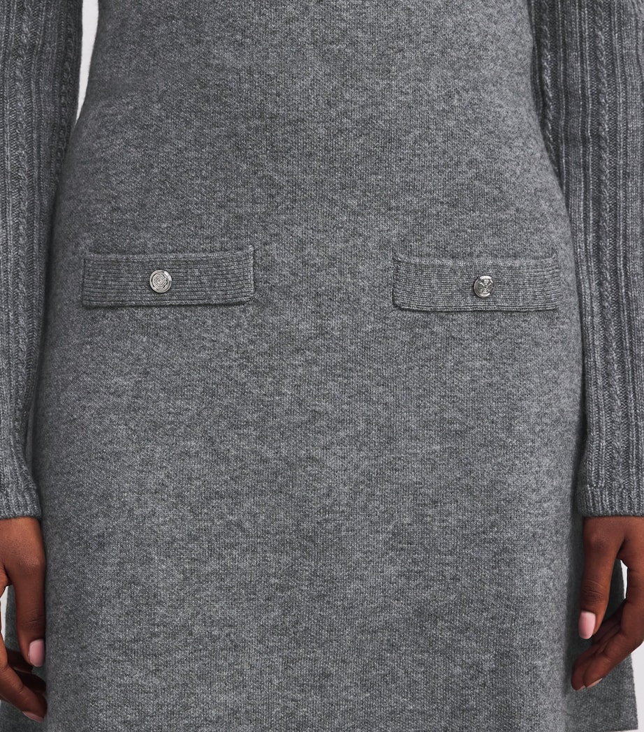 Knitted Rollneck Mini Dress GREY Image 6