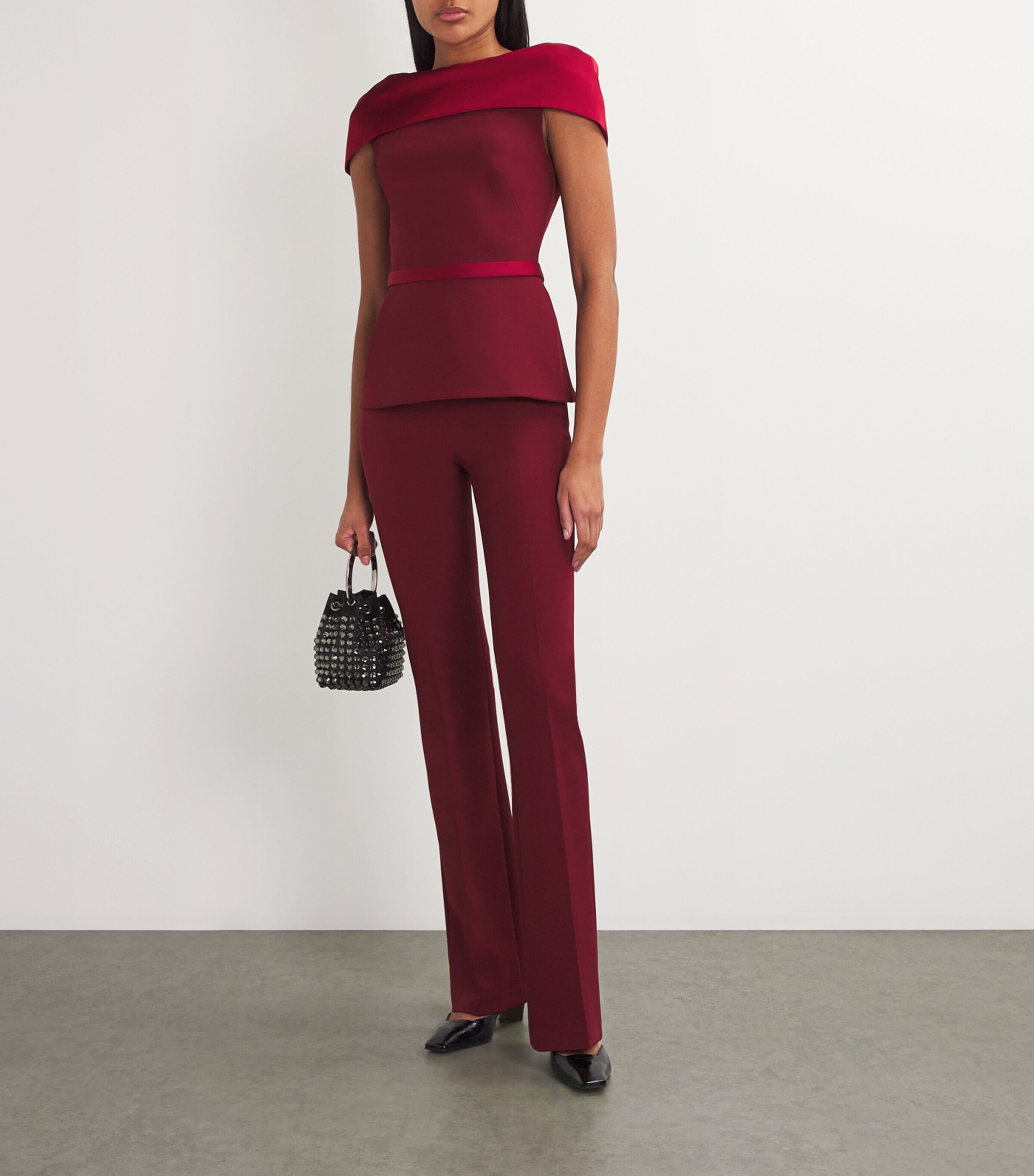 Safiyaa Womens Crepe Tailored Trousers Swinton Image 2