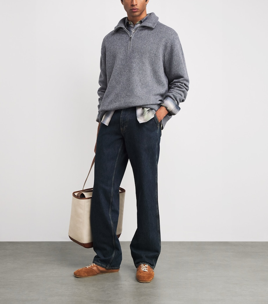Wool-Cotton Half-Zip Sweater GRYM Image 2