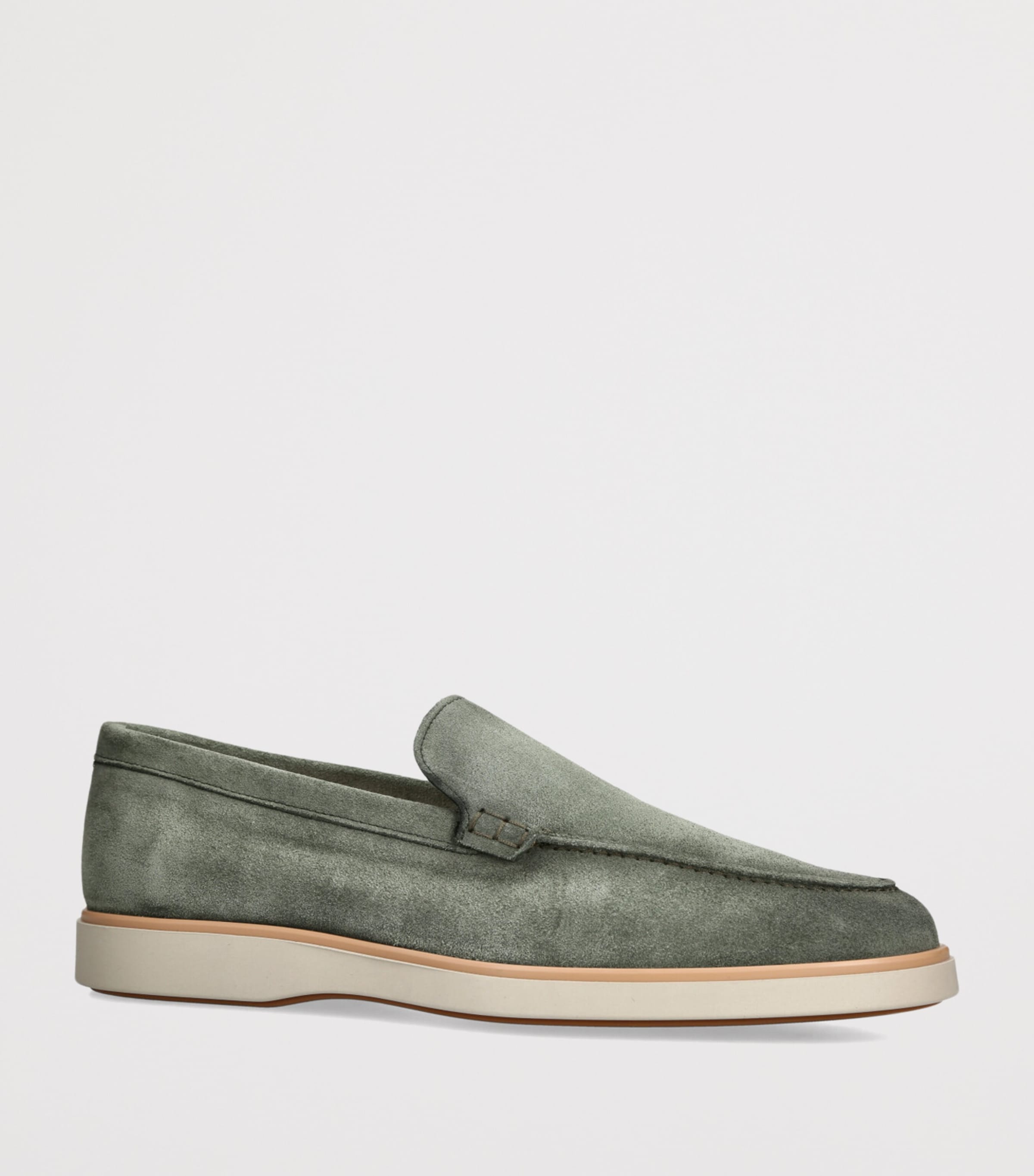 Magnanni Suede Paradiso Loafers Pale Green Image 3