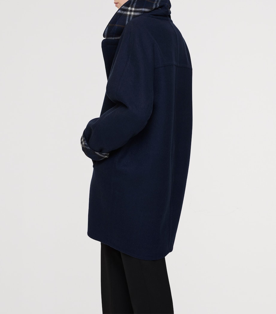 Wool Oversized Coat PILOT BLUPLT BLU CK Image 4