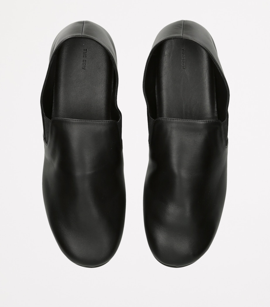 Vincit Leather Slip-On Loafers BLACK Image 4