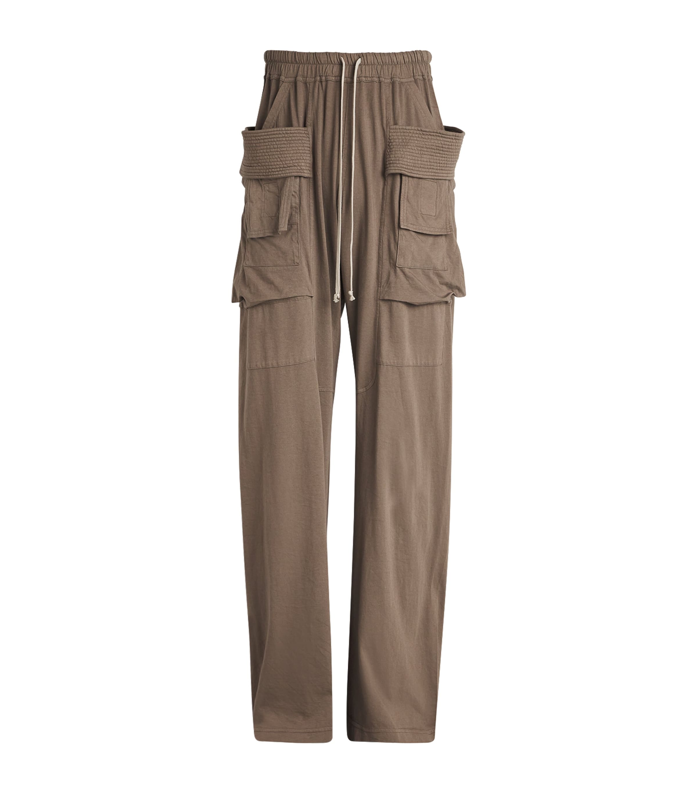 Shop Rick Owens Cotton Cargo Sweatpants In Grey