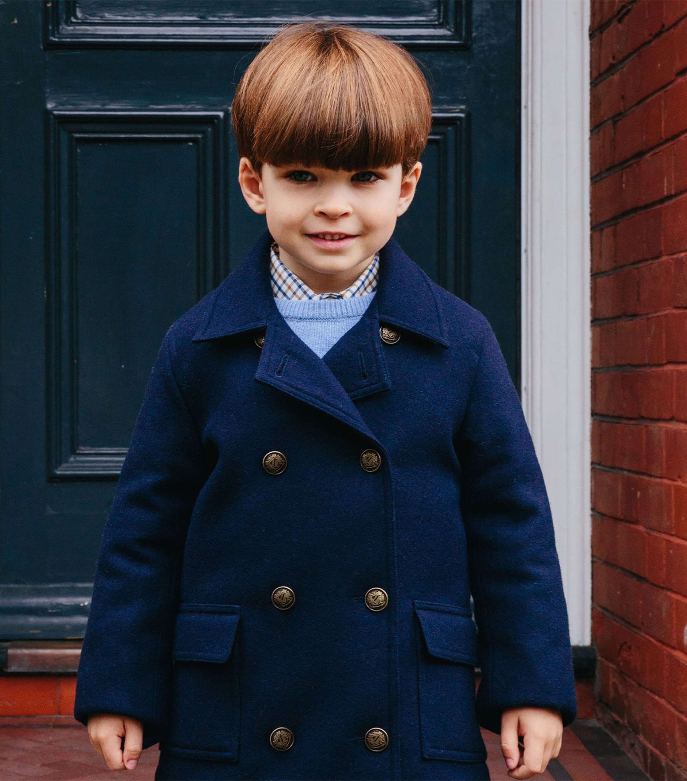 Wool Pea Coat (6-11 Years) NAVY Image 2