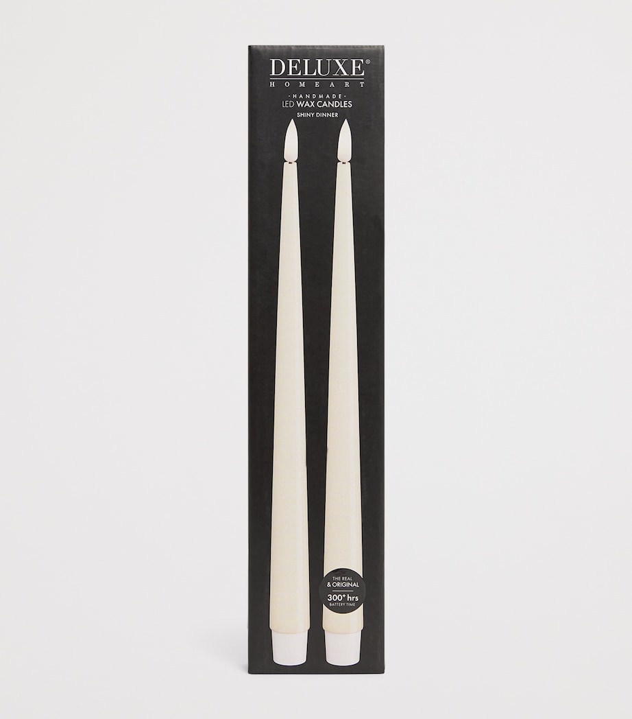 Deluxe Homeart Wax LED Dinner Candles (Set of 2)