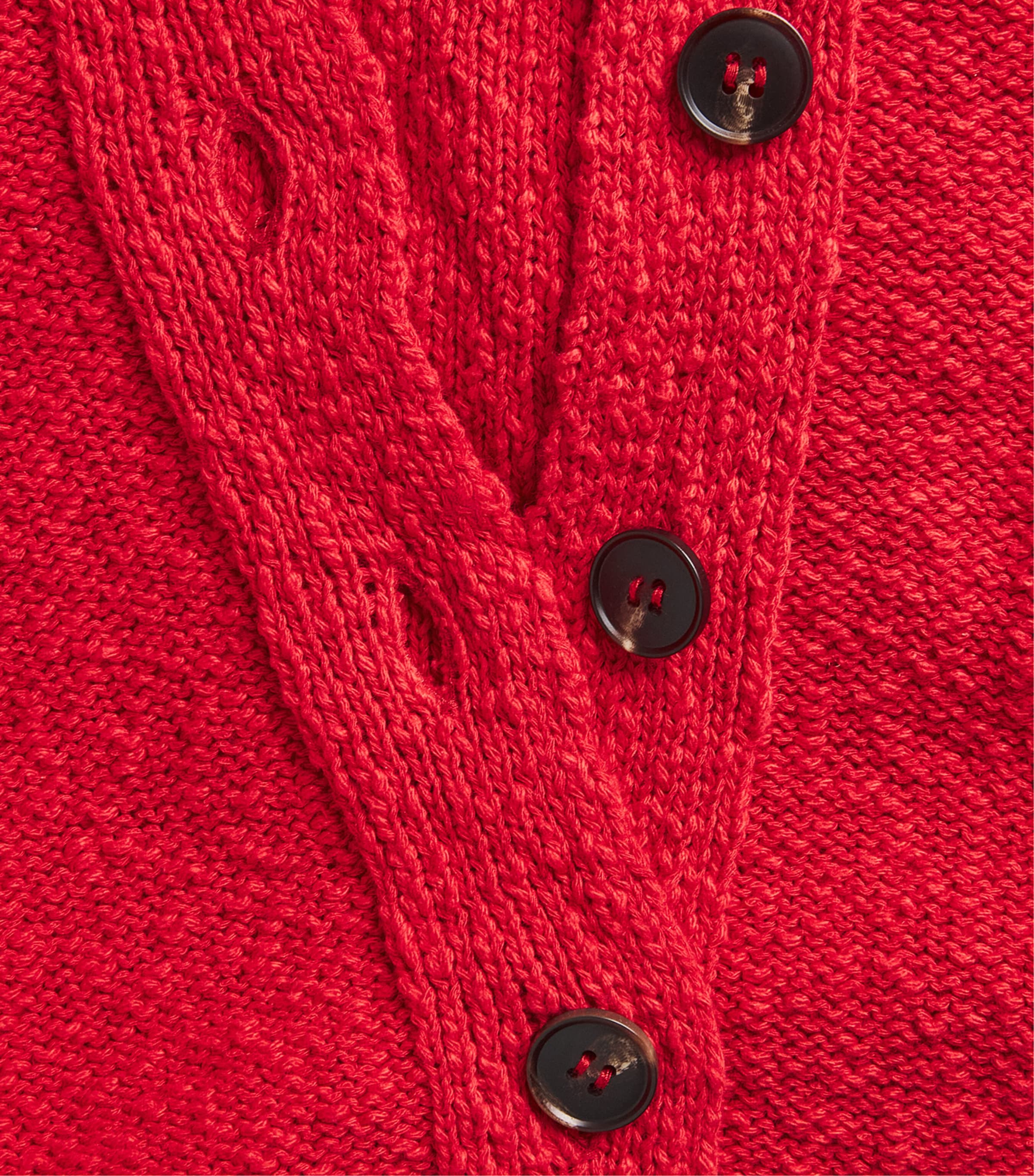 ME+EM Womens Cotton-Linen Bouclé Cardigan Rose Petal Red Image 6
