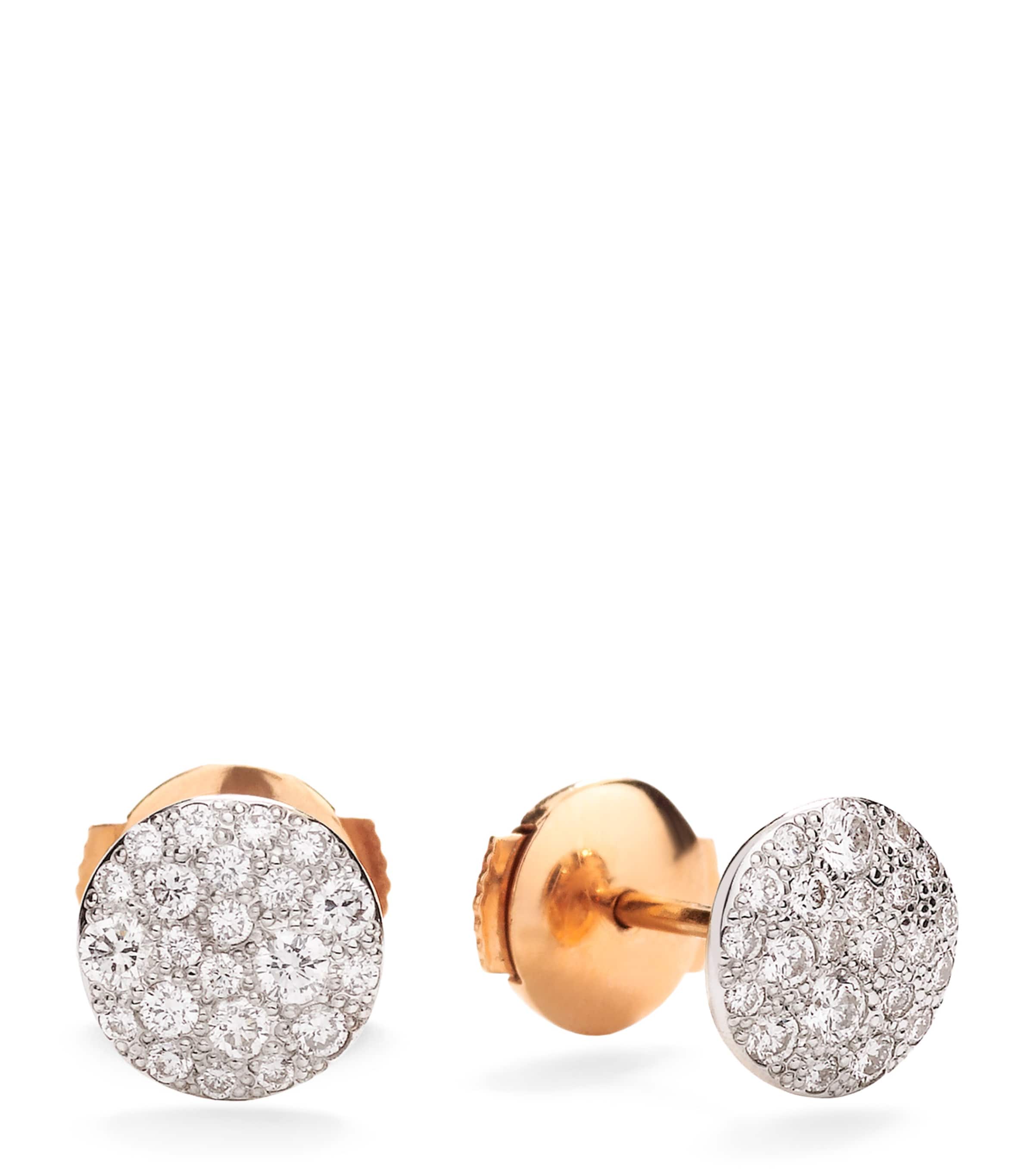 Pomellato Rose Gold And Diamond Sabbia Stud Earrings In Metallic