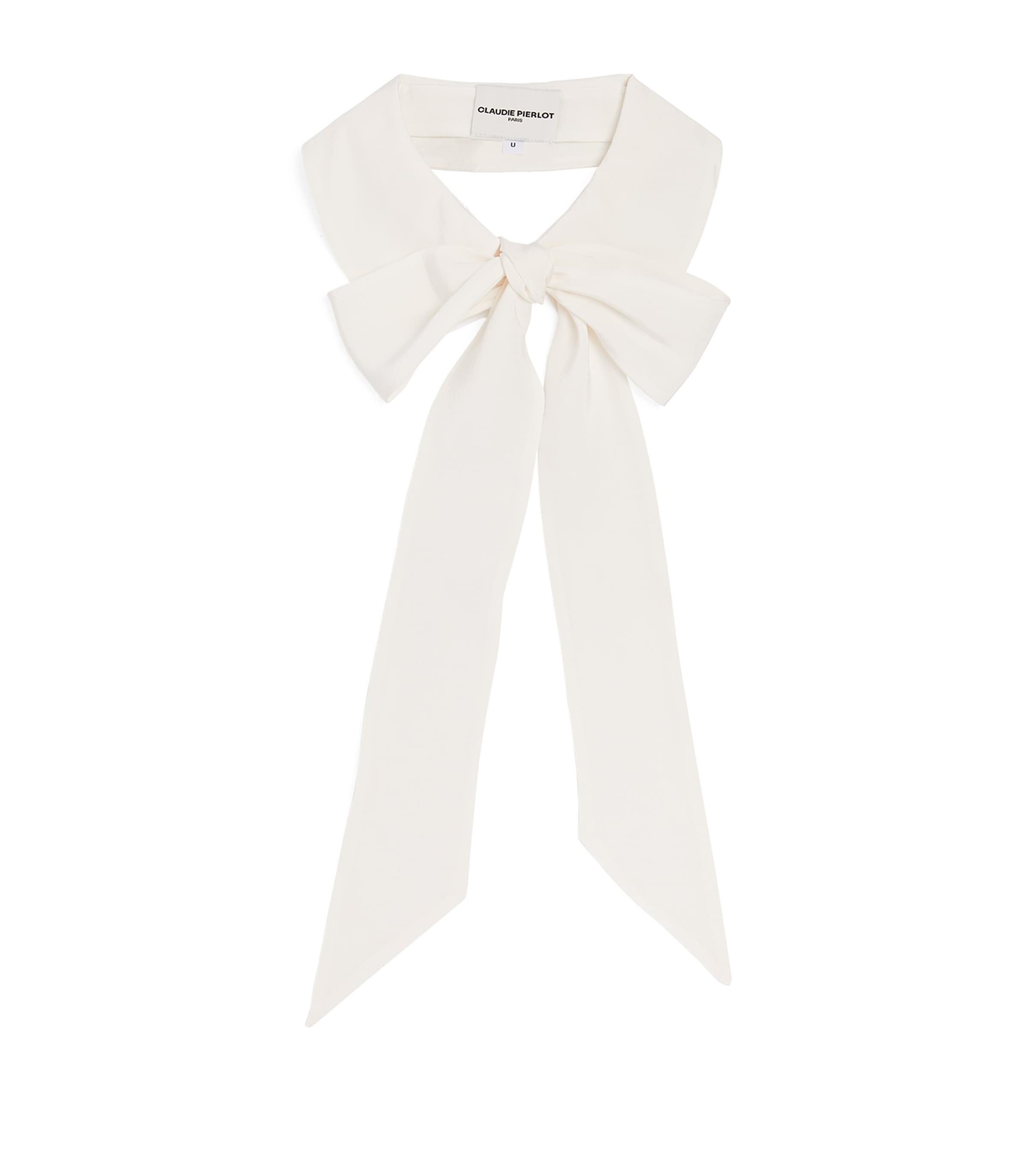 Claudie Pierlot Silk Detachable Peter Pan Collar In White