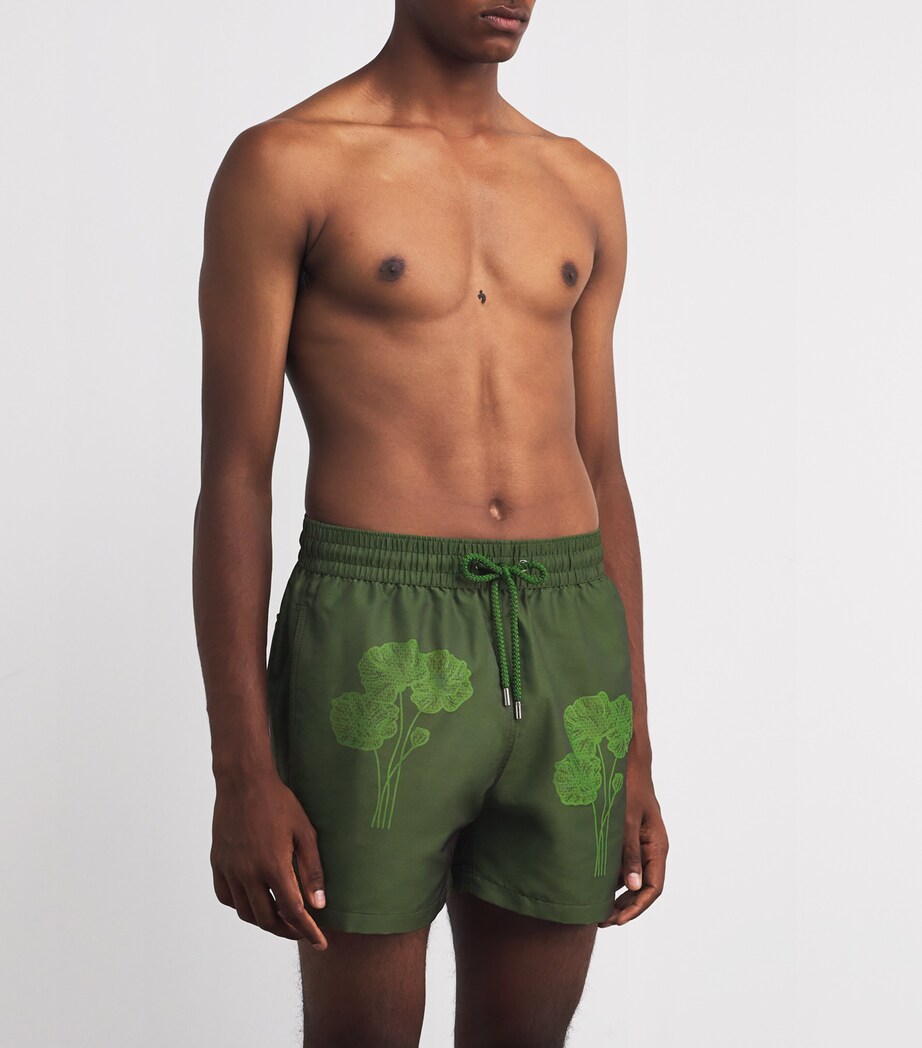 Floral Rio Swim Shorts 882 DK PARAKEET GRN Image 3