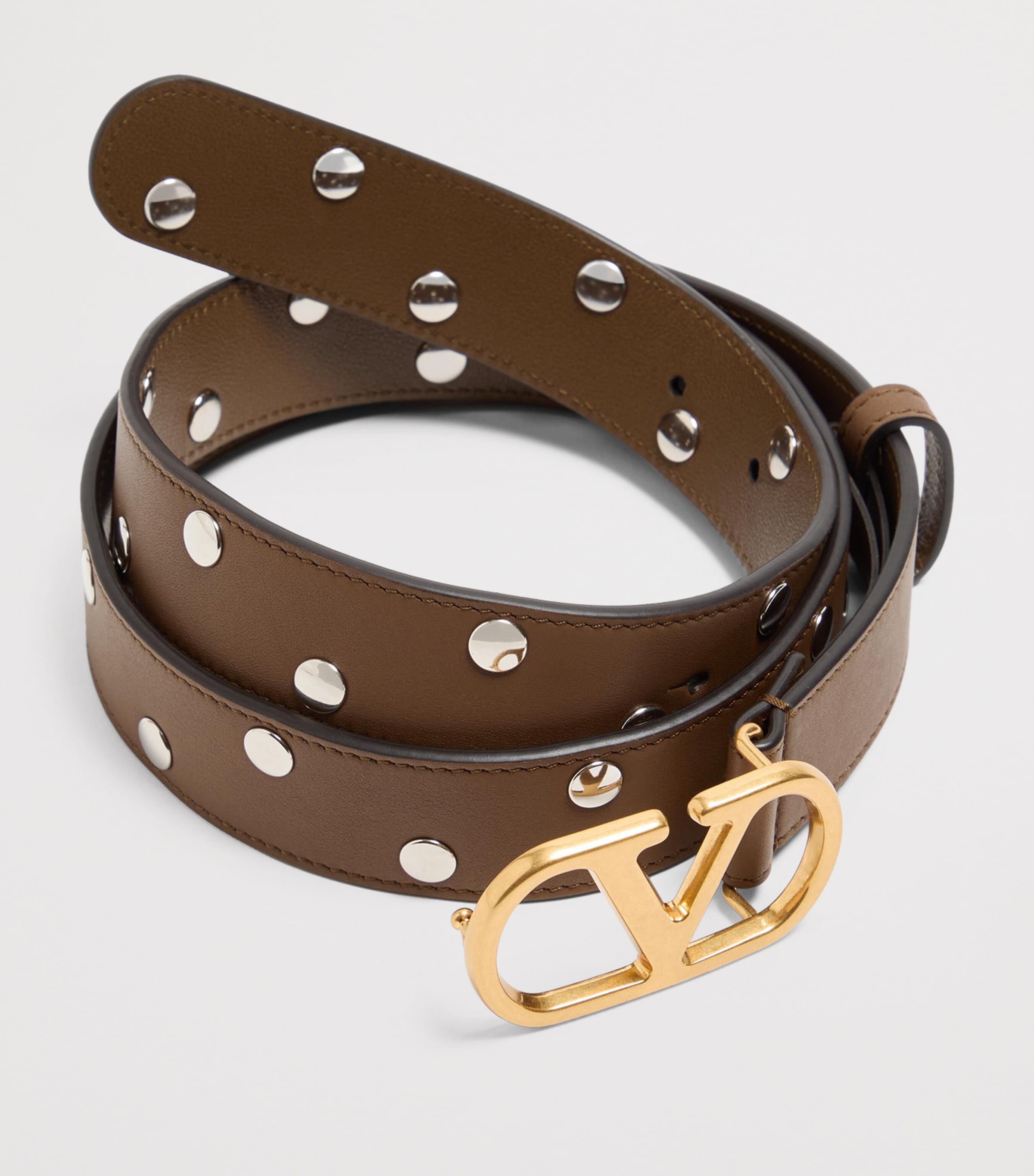 Valentino Garavani Leather VLogo Signature Belt Bgq Image 2
