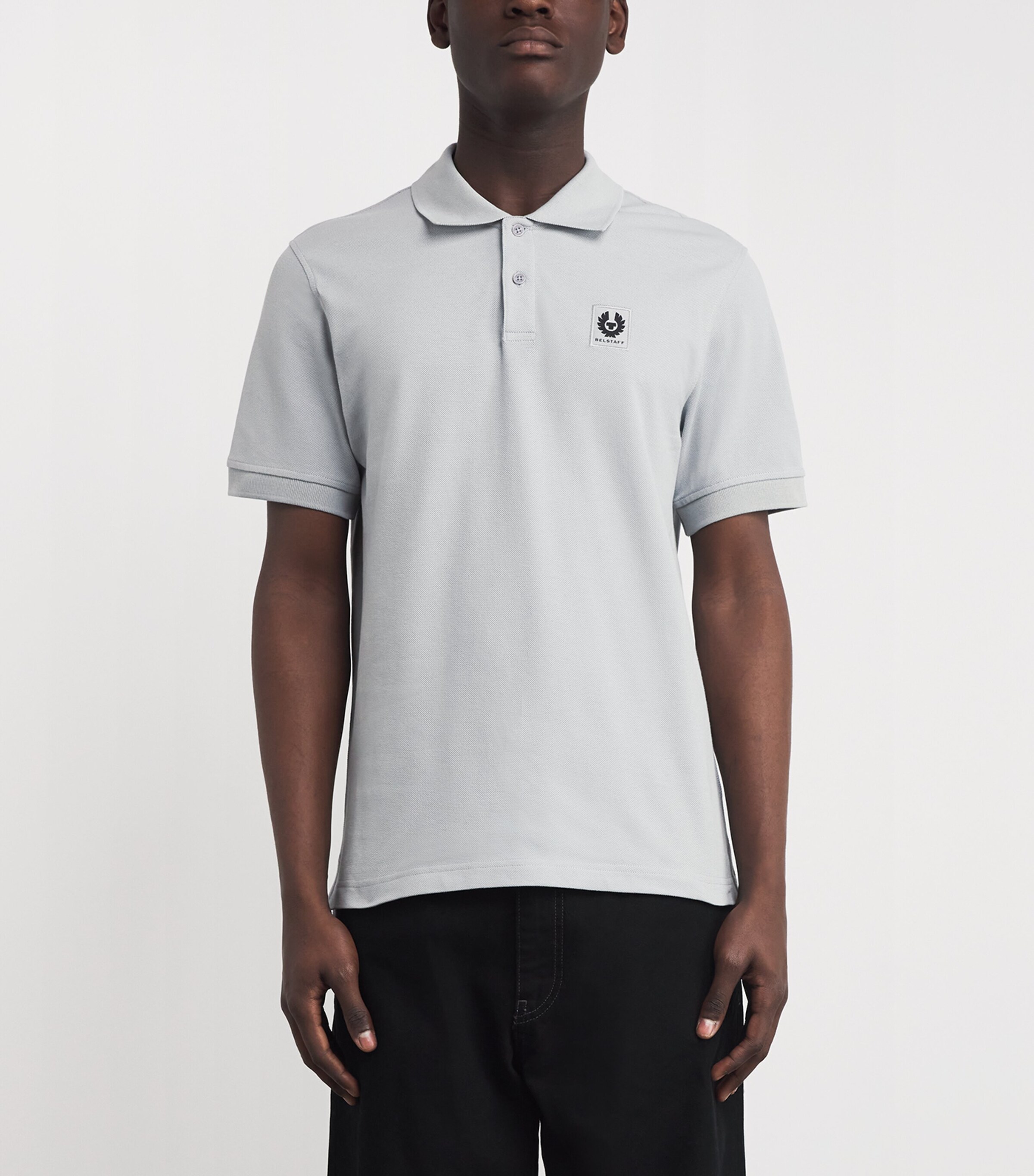 Cotton Logo Polo Shirt QRYBLQUARRY BLUE Image 3