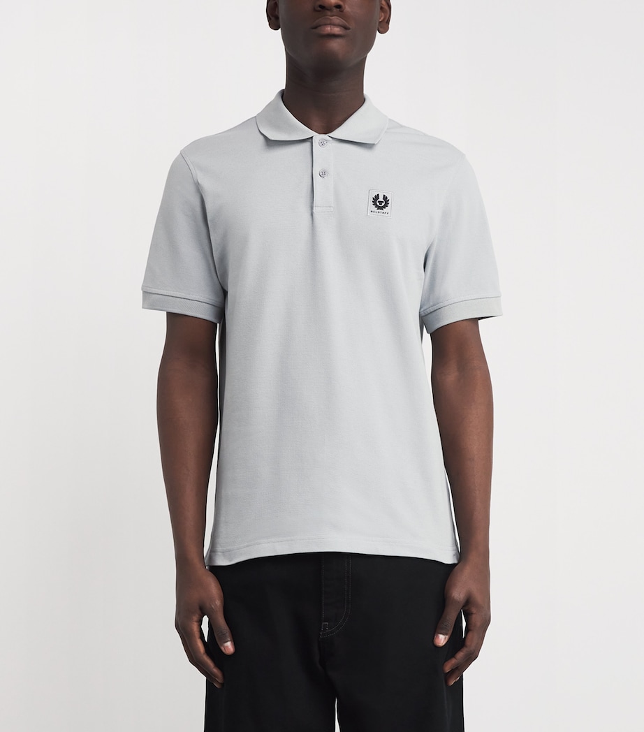 Cotton Logo Polo Shirt QRYBLQUARRY BLUE Image 3